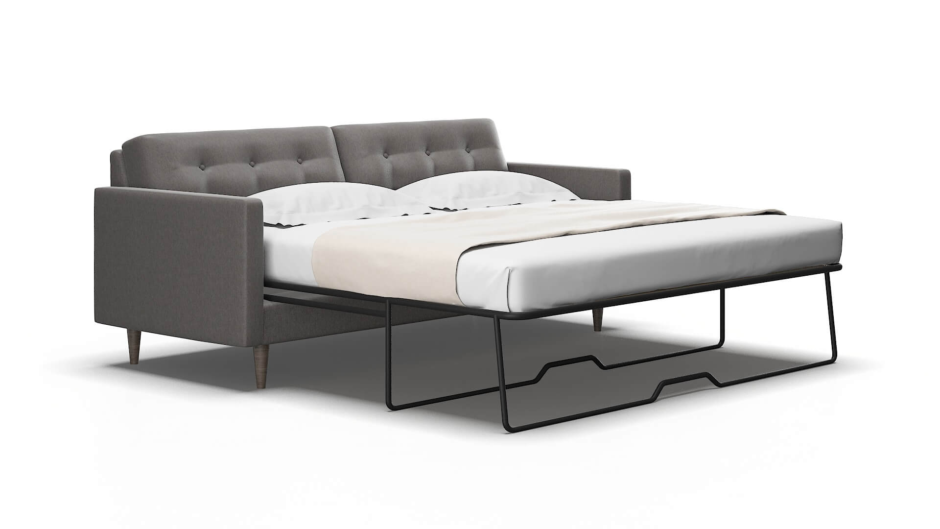 Oslo Cosmo Charcoal Sofa Sleeper Espresso legs 2