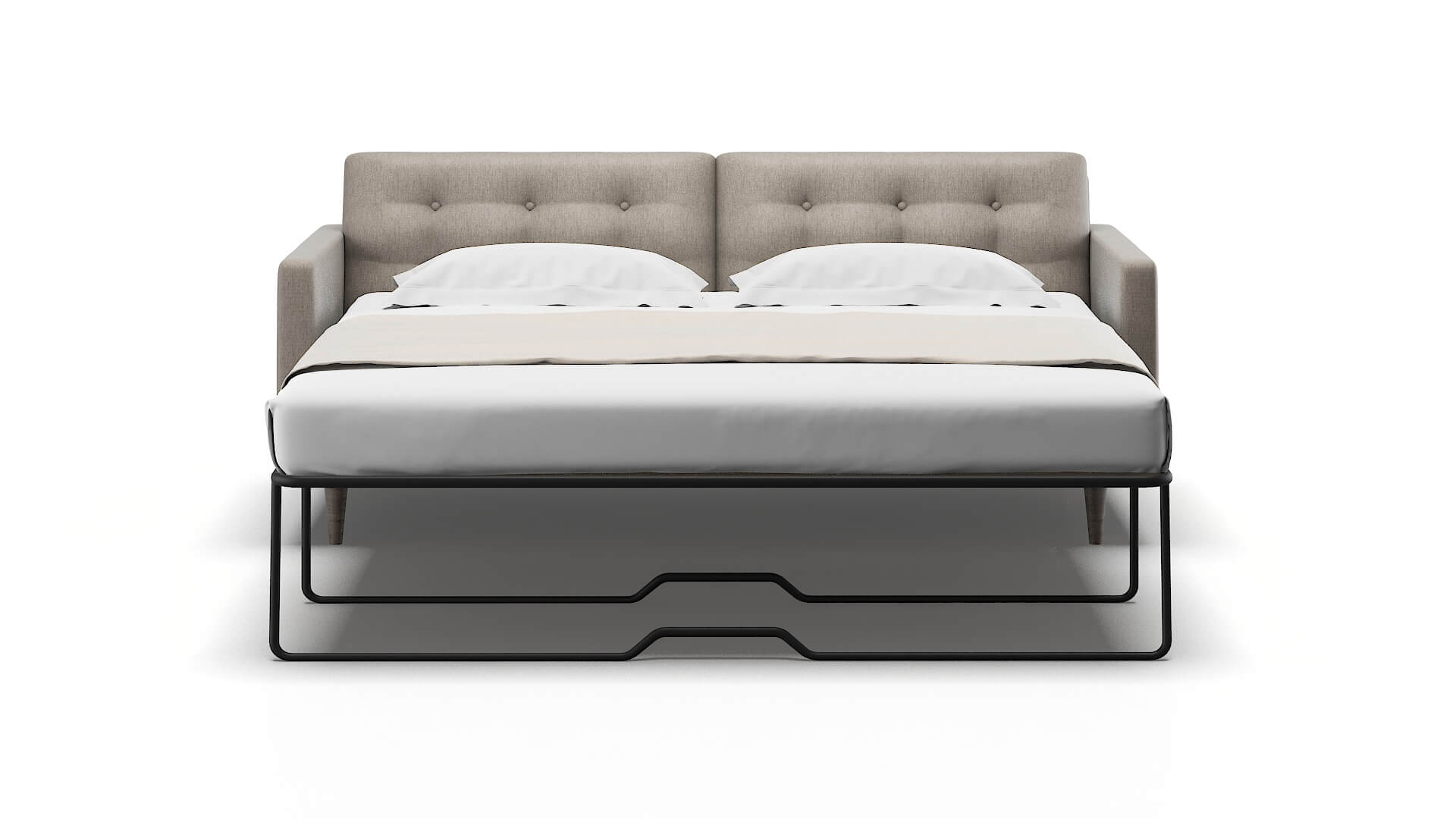 Oslo Cosmo Taupe Sofa Sleeper Espresso legs 1