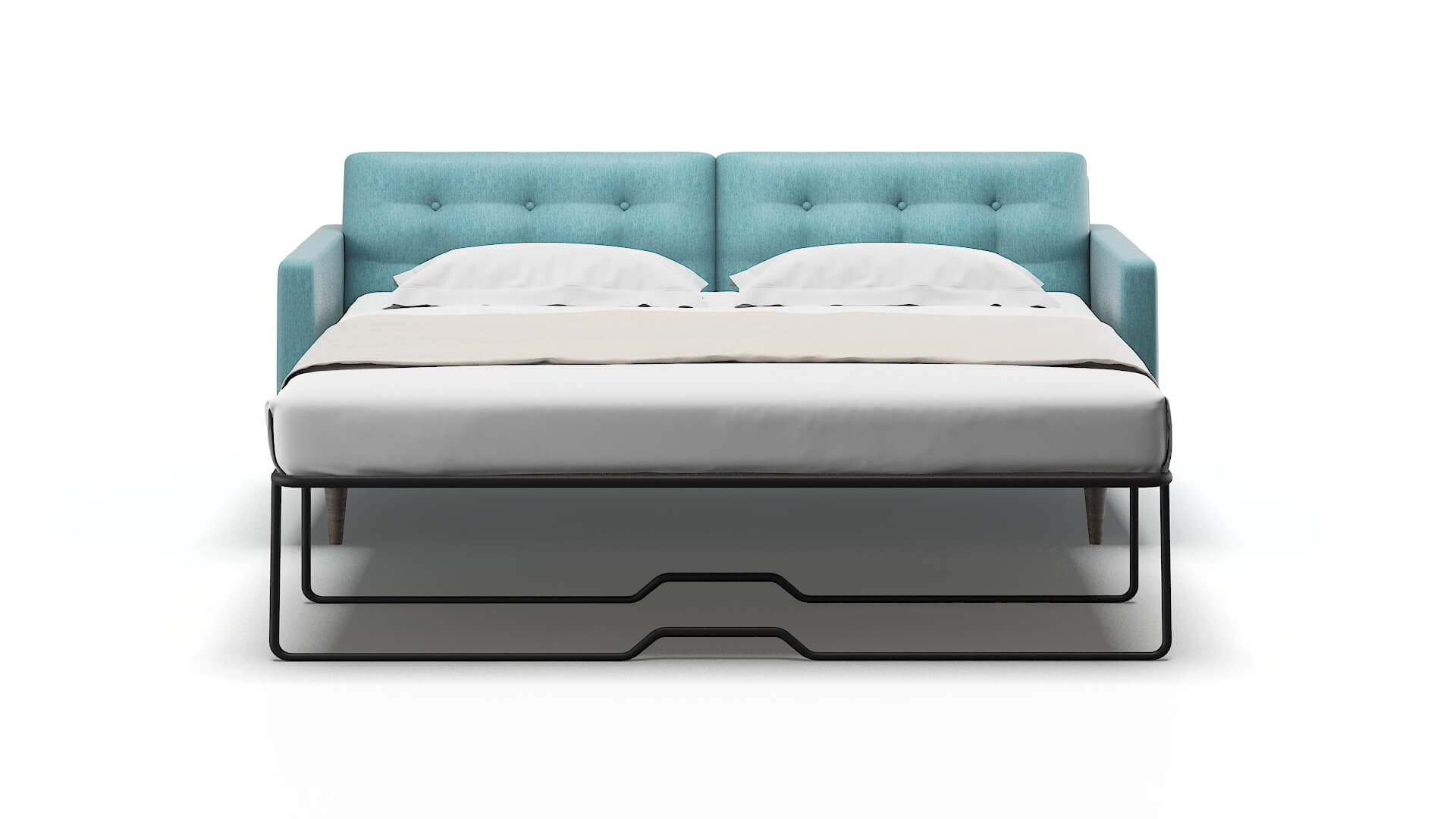 Oslo Cosmo Turquoise Sofa Sleeper Espresso legs 1