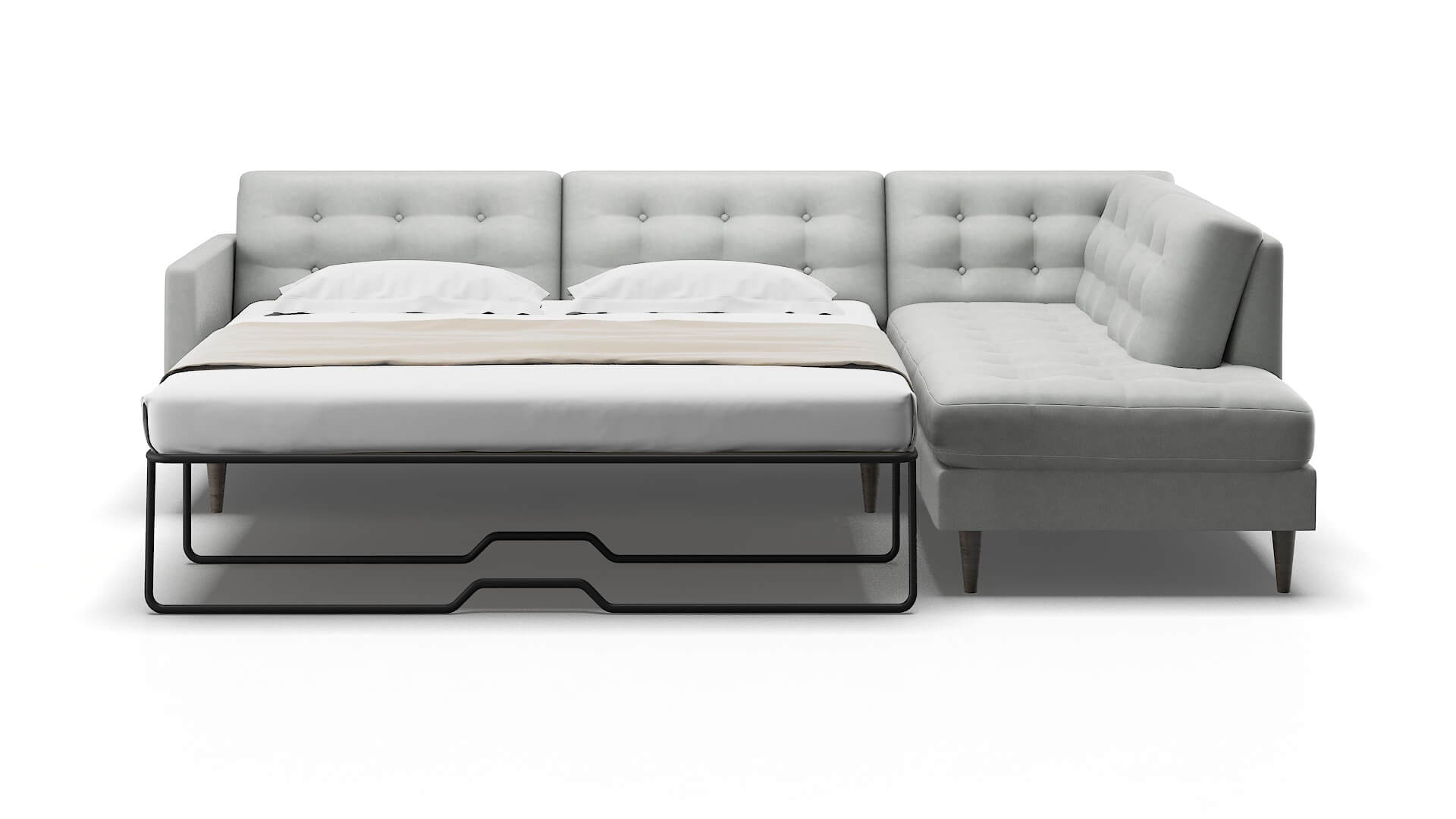 Oslo Dawson Platinum Panel Sleeper Espresso legs 1