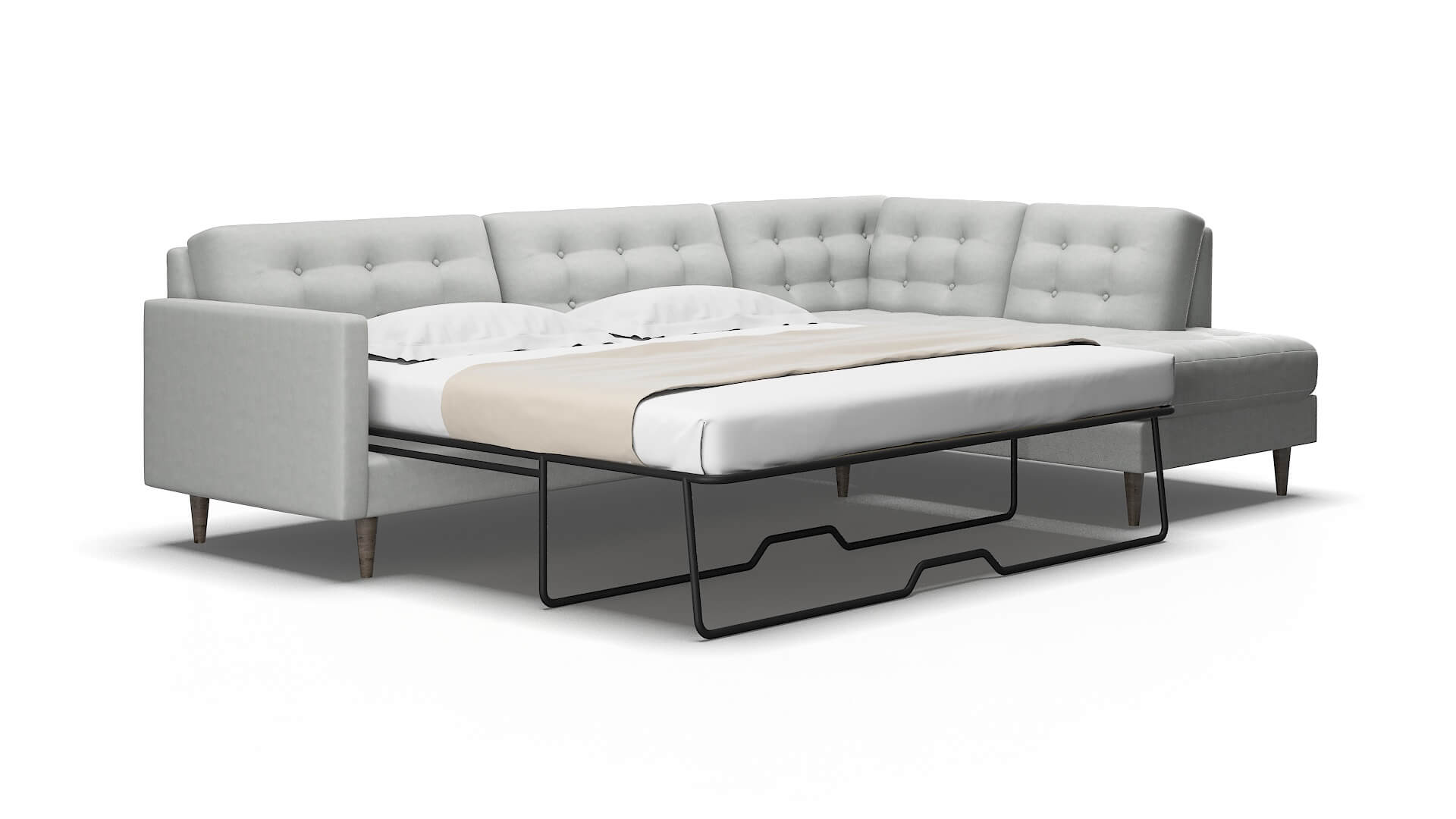 Oslo Dawson platinum Panel sleeper Espresso Legs  2