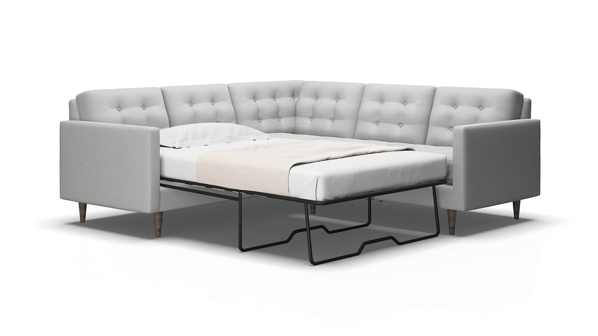 Oslo Dawson platinum Sectional sleeper Espresso Legs  2