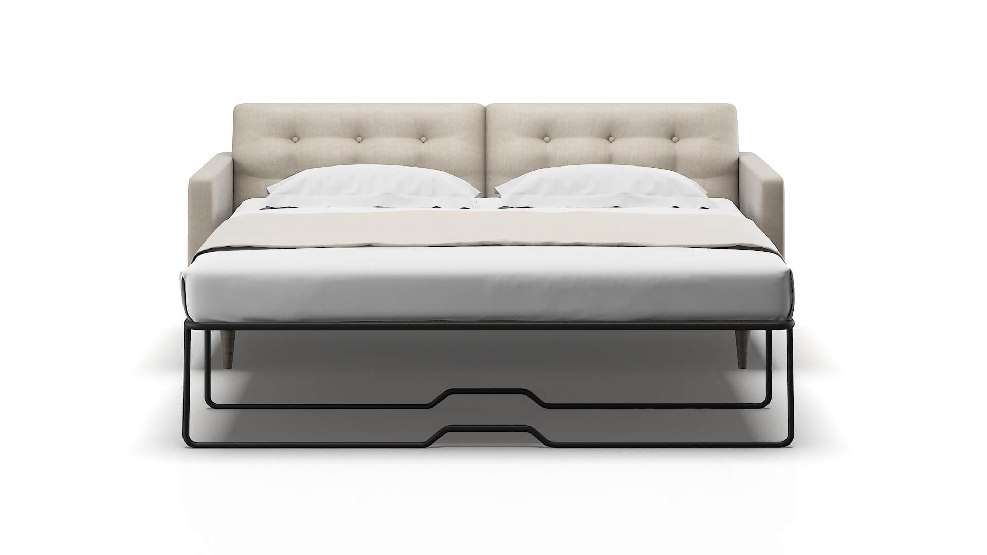 Oslo Derby Linen Sofa Sleeper Espresso legs 1