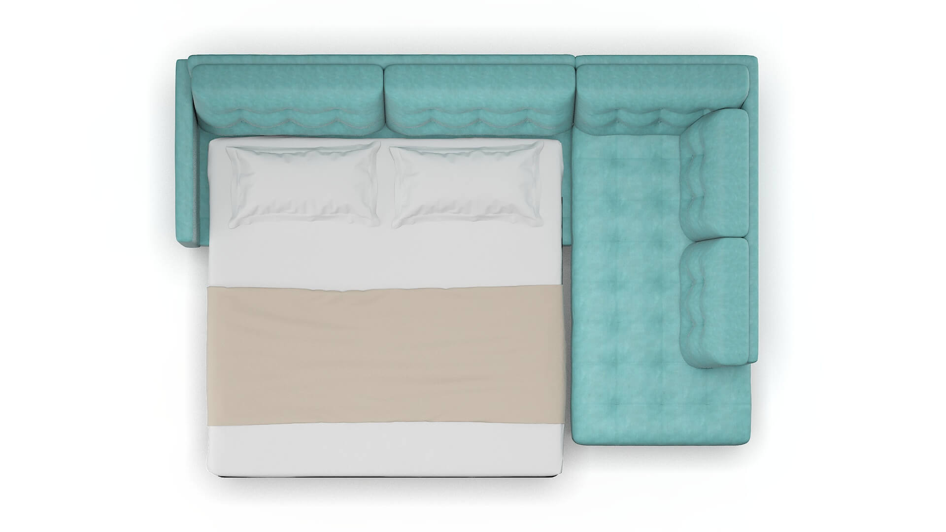 Oslo Dream_d French_blue Panel Sleeper Espresso legs 3