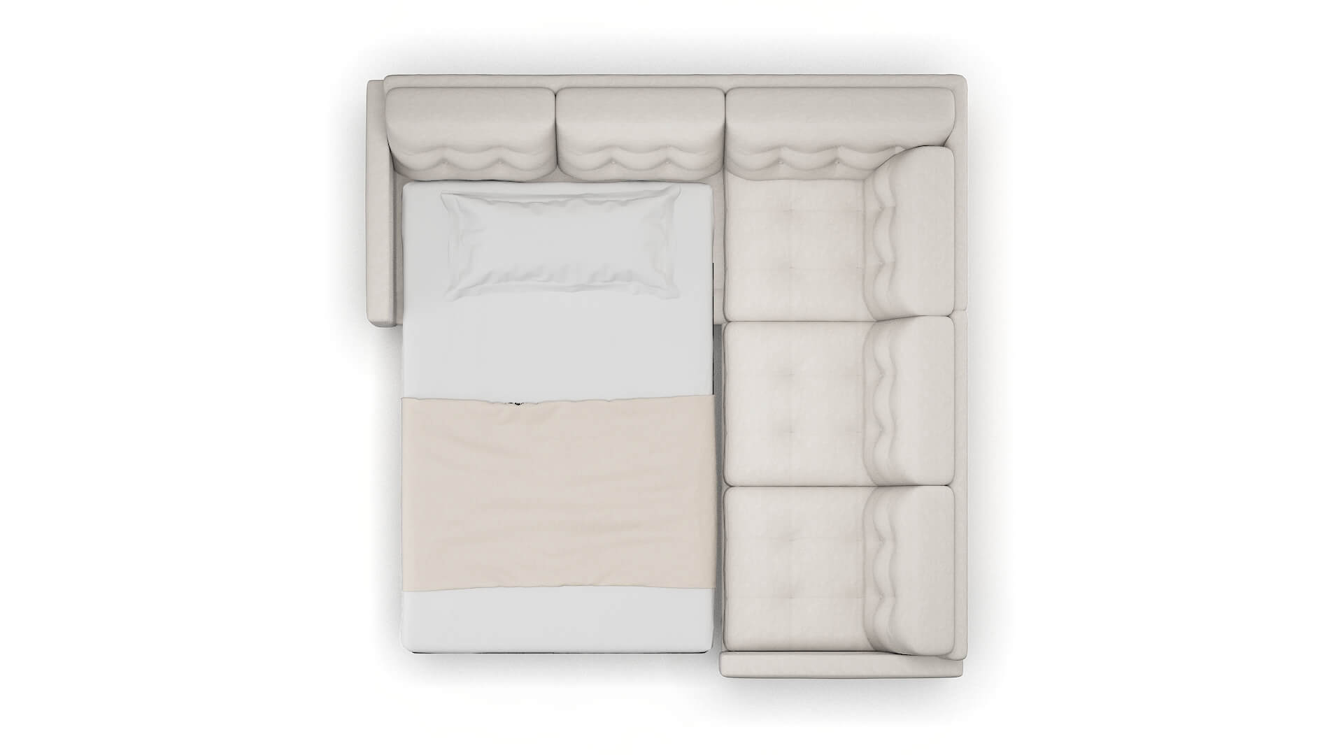 Oslo Dream_d Stone Sectional Sleeper Espresso legs 3