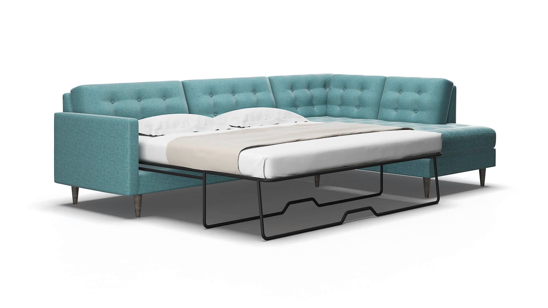 Oslo Elliot teal Panel sleeper Espresso Legs  2