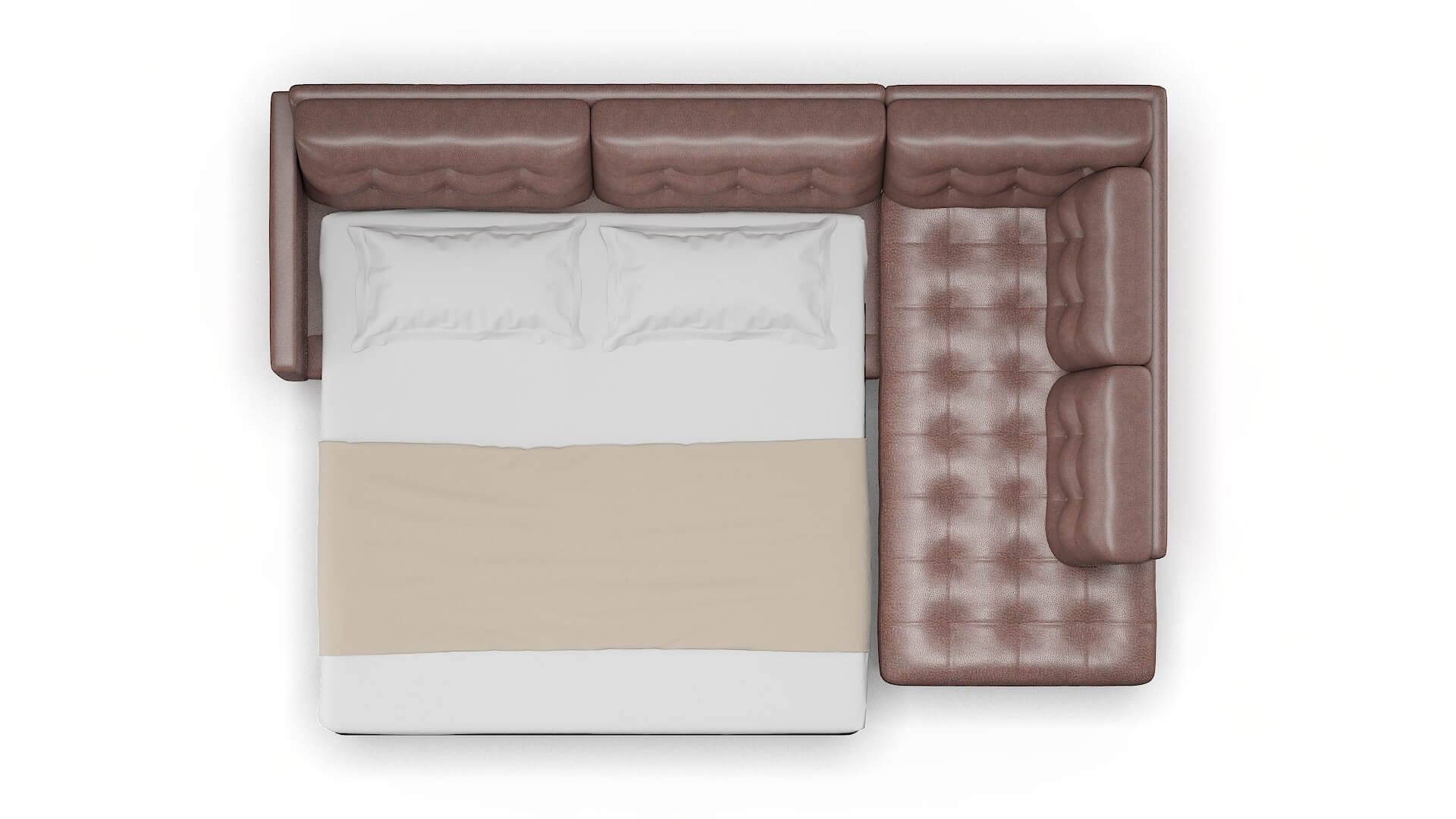 Oslo Ford Brown Panel Sleeper Espresso legs 3