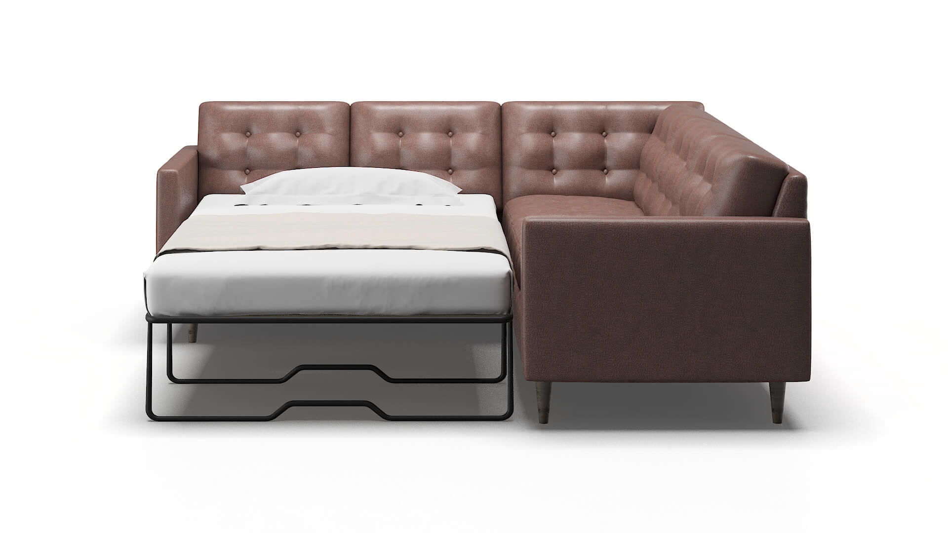 Oslo Ford Brown Sectional Sleeper Espresso legs 1
