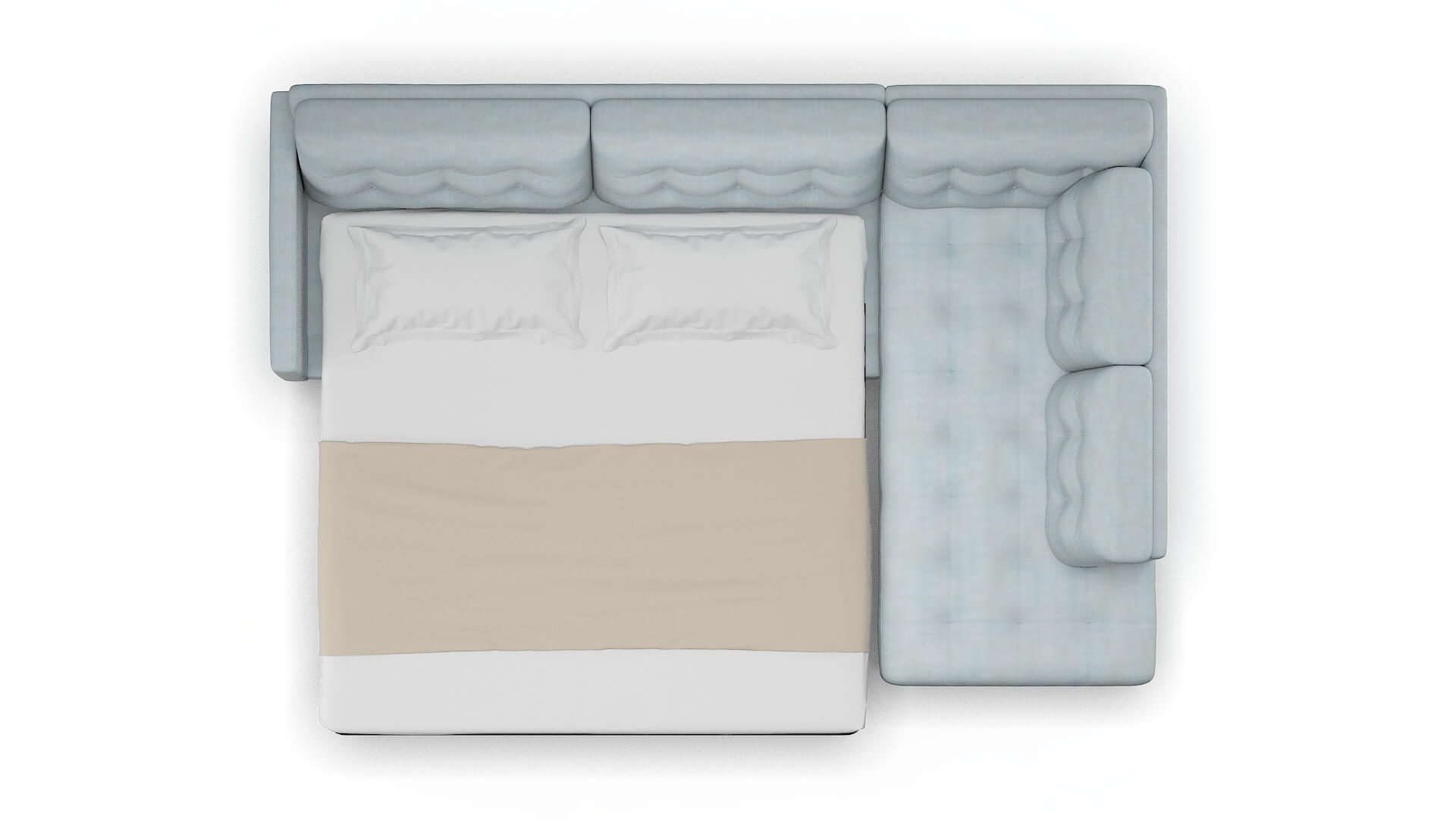 Oslo Hathaway Aqua Panel Sleeper Espresso legs 3