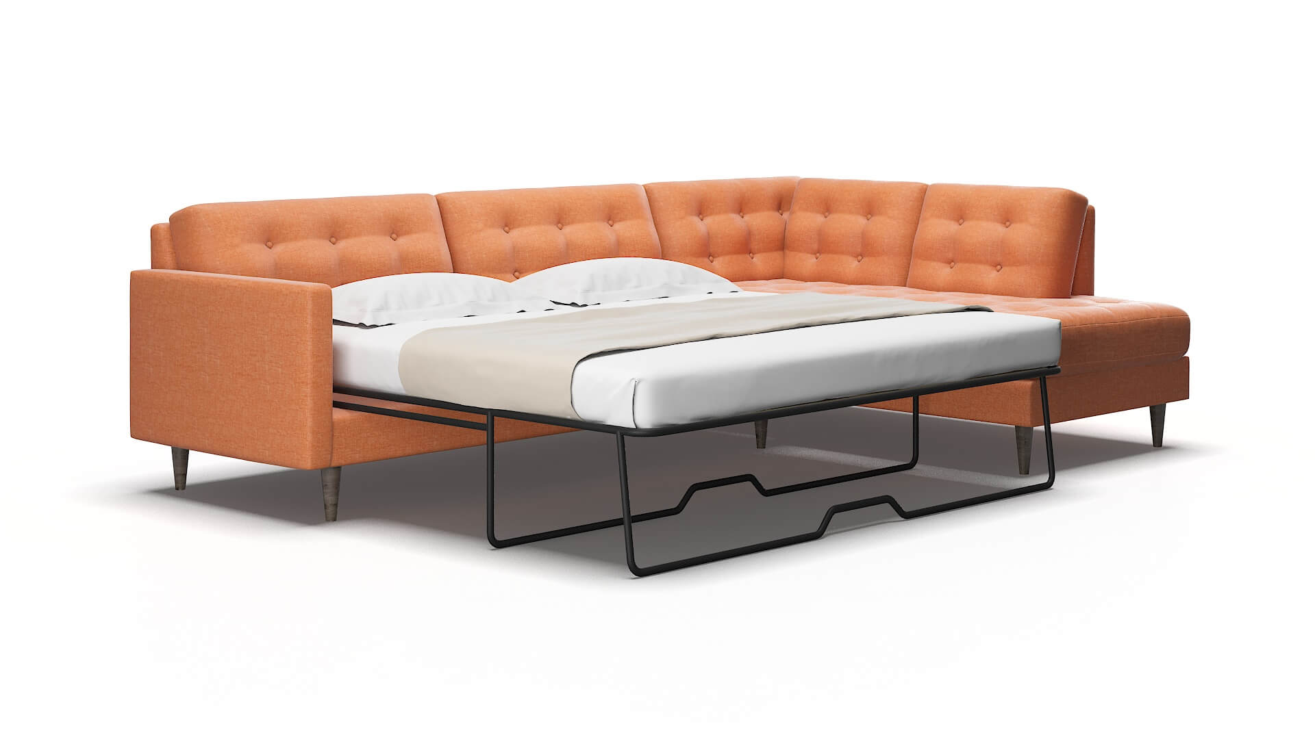 Oslo Hepburn appricot Panel sleeper Espresso Legs  2