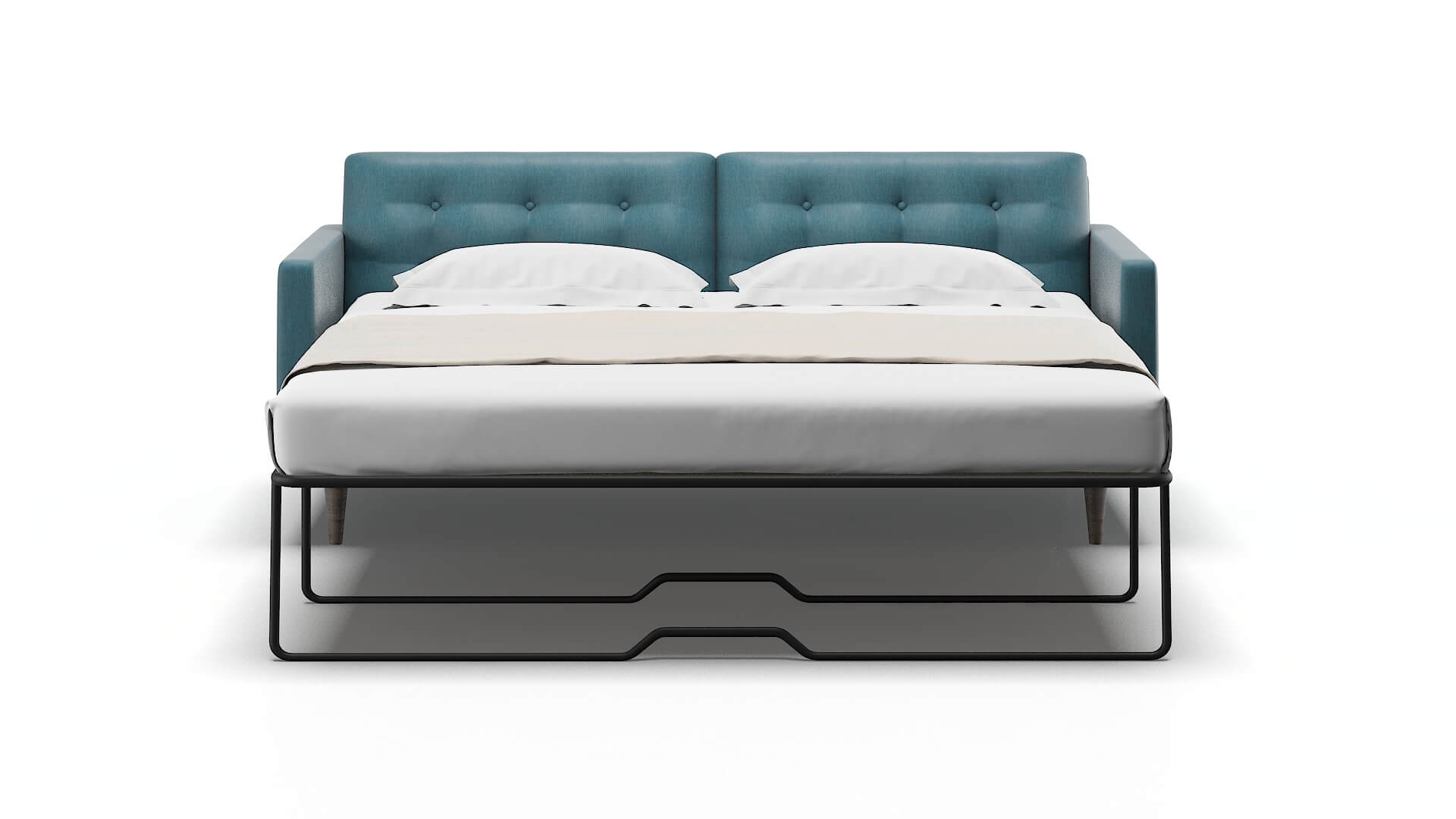 Oslo Hepburn Teal Sofa Sleeper Espresso legs 1