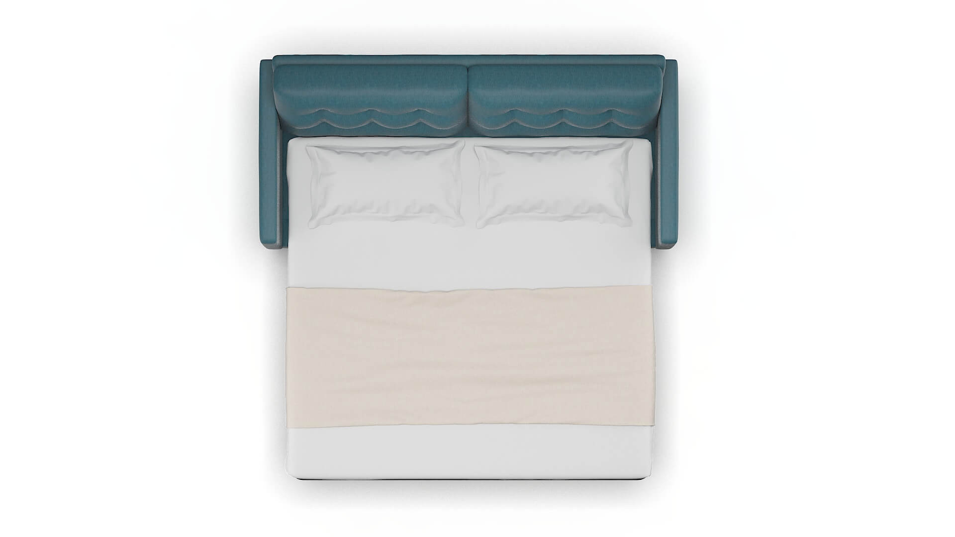 Oslo Hepburn Teal Sofa Sleeper Espresso legs 3