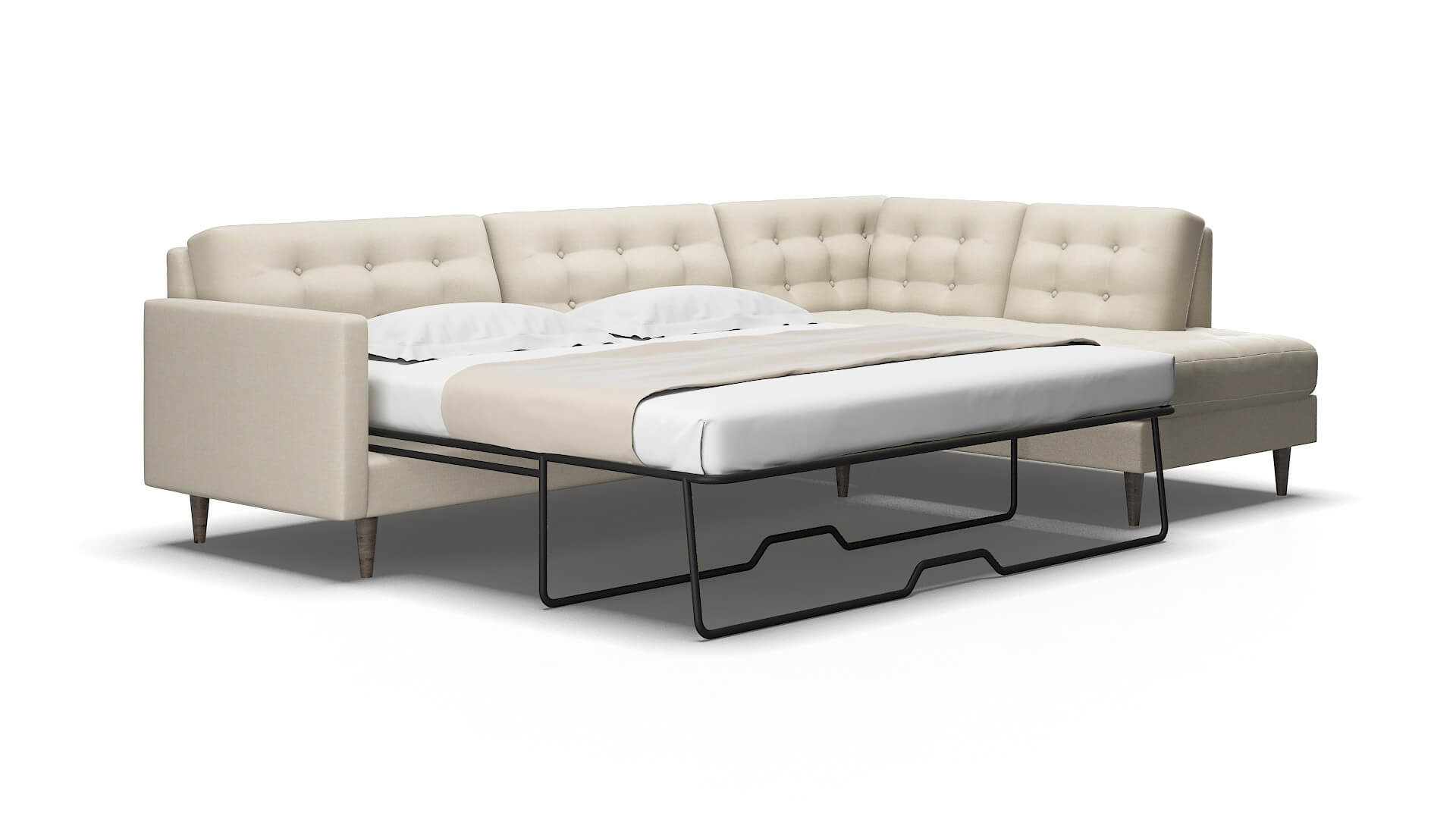 Oslo Keylargo almond Panel sleeper Espresso Legs  2