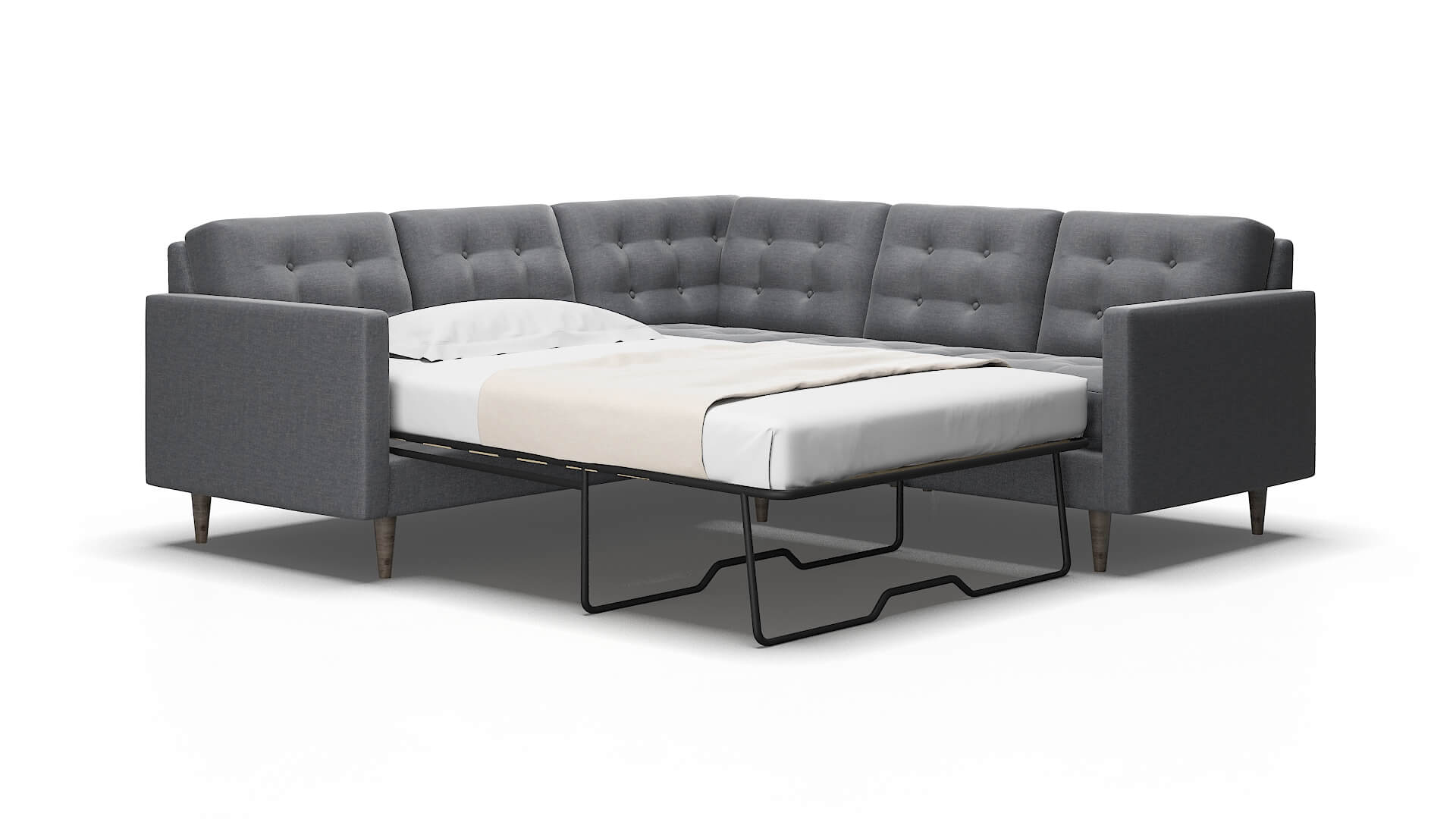 Oslo Keylargo graphite Sectional sleeper Espresso Legs  2