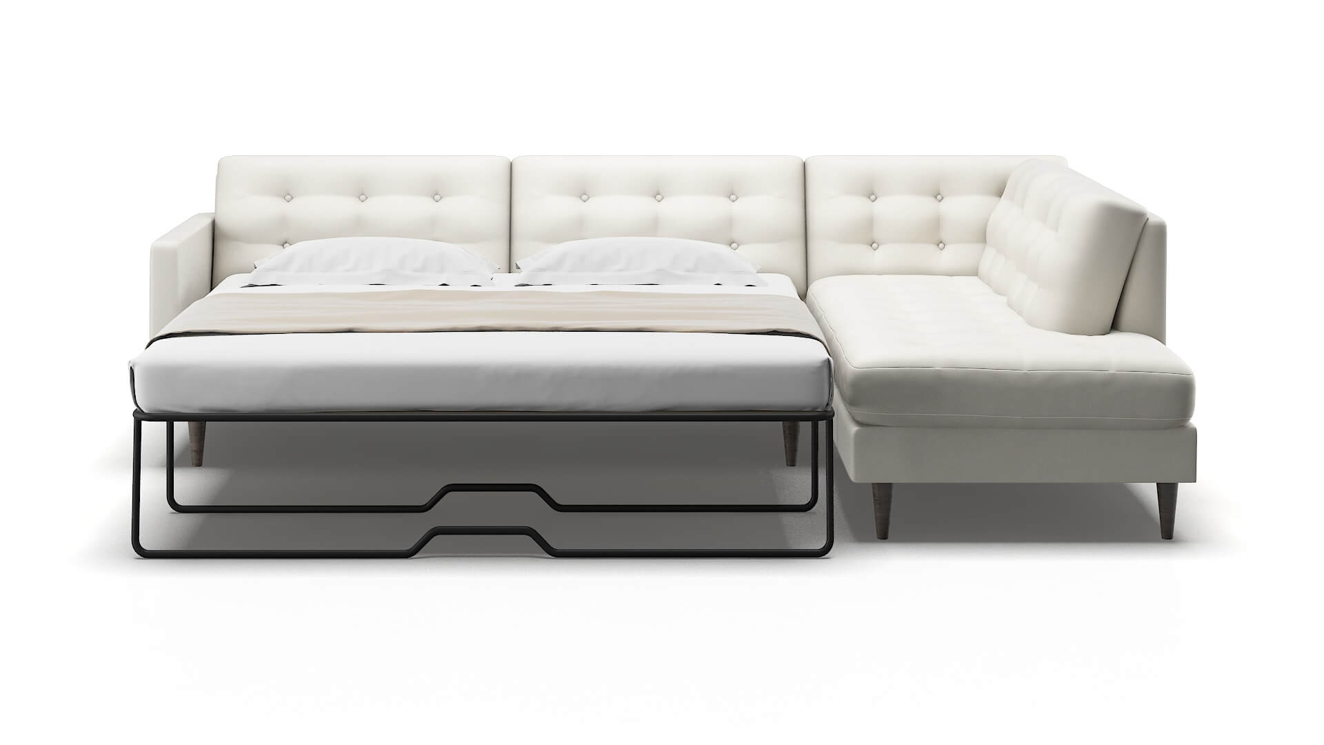 Oslo Keylargo Oatmeal Panel Sleeper Espresso legs 1