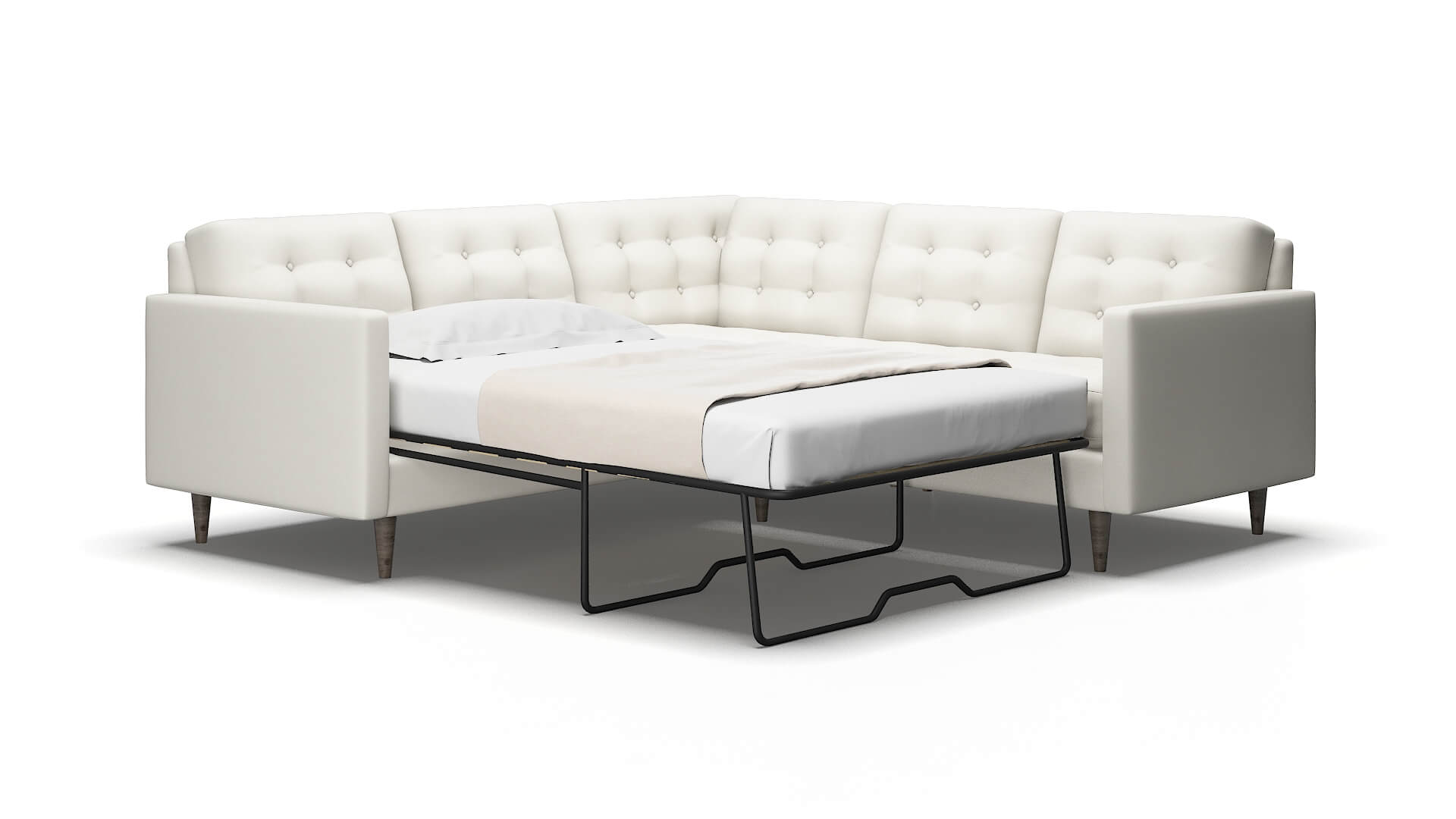 Oslo Keylargo oatmeal Sectional sleeper Espresso Legs  2