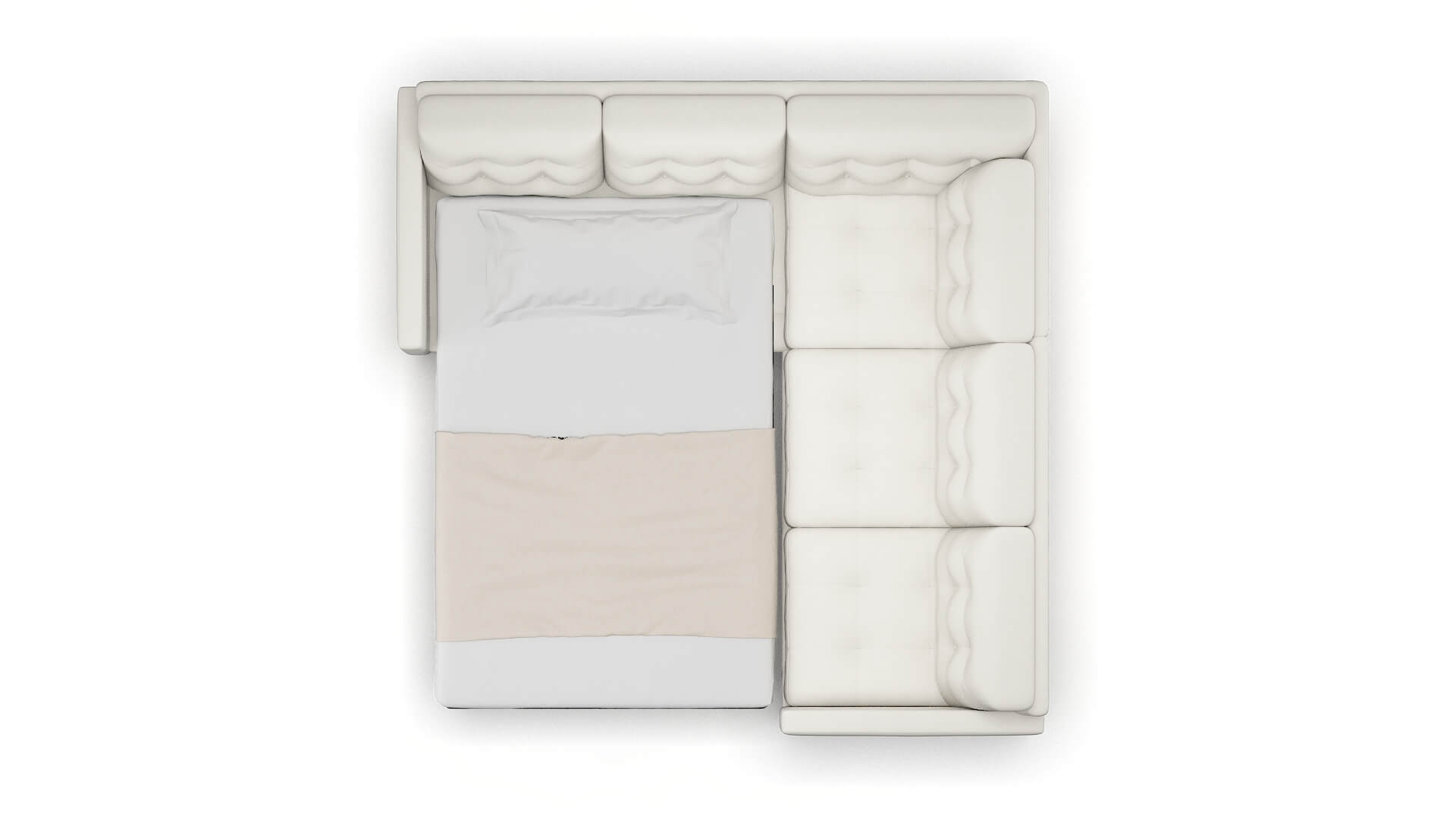 Oslo Keylargo Oatmeal Sectional Sleeper Espresso legs 3