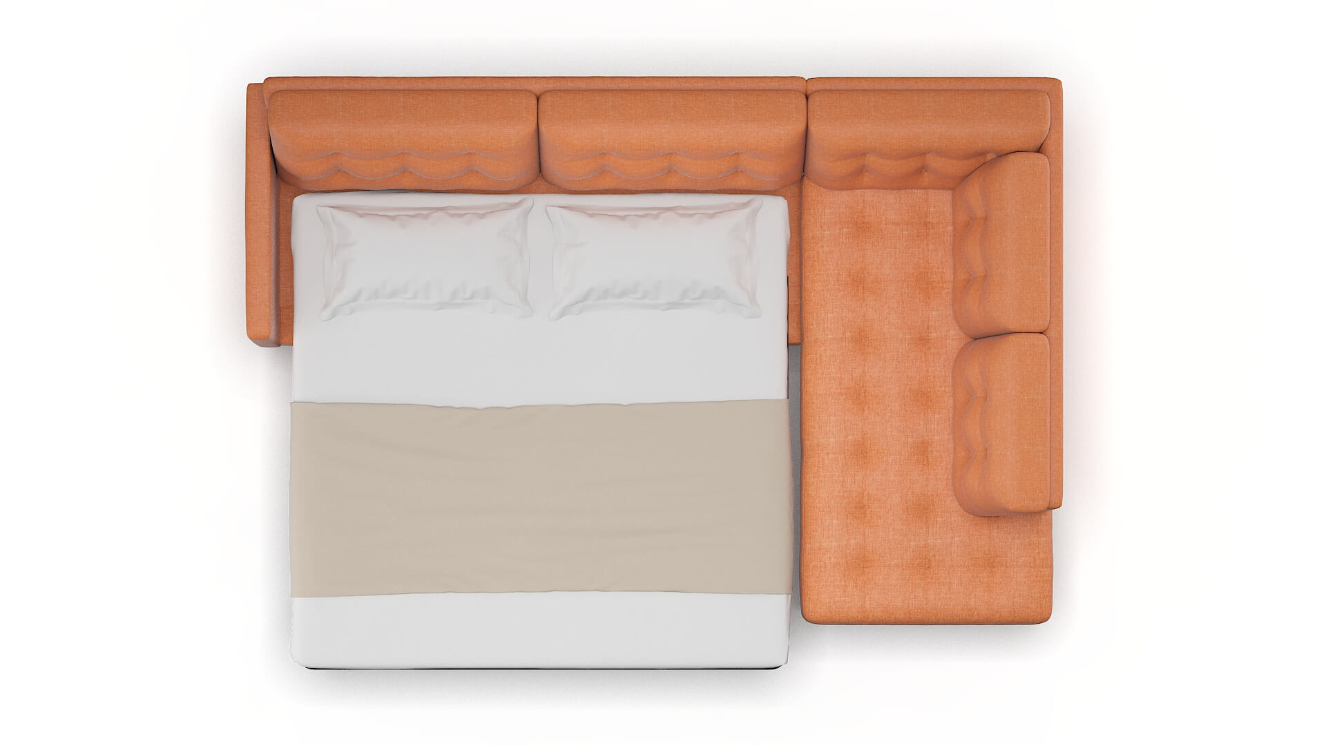 Oslo Keylargo Terracotta Panel Sleeper Espresso legs 3