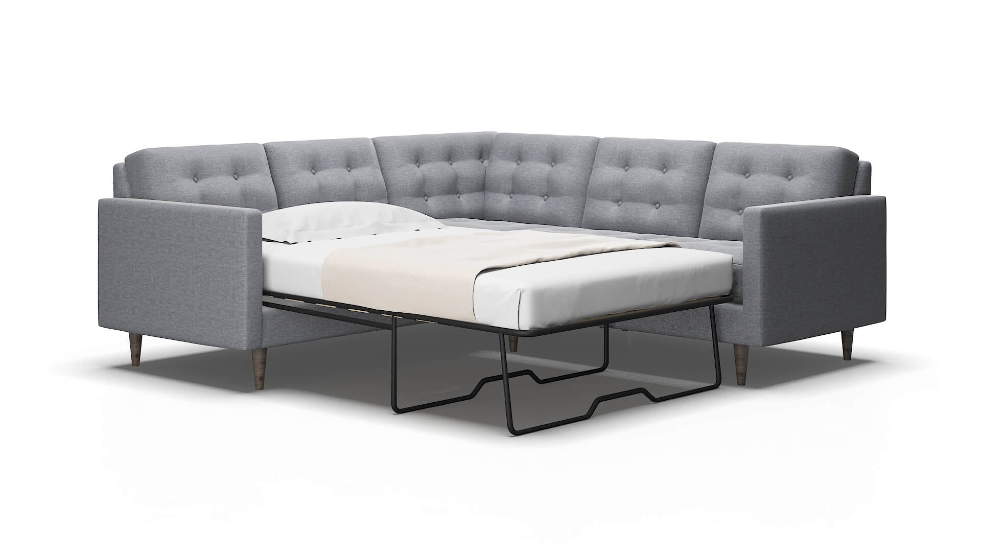 Oslo Lana ash Sectional sleeper Espresso Legs  2