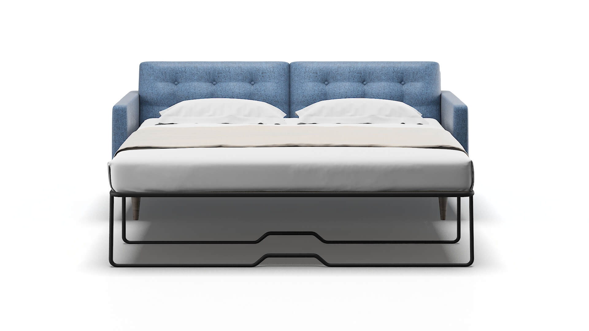 Oslo Leslie Indigo Sofa Sleeper Espresso legs 1