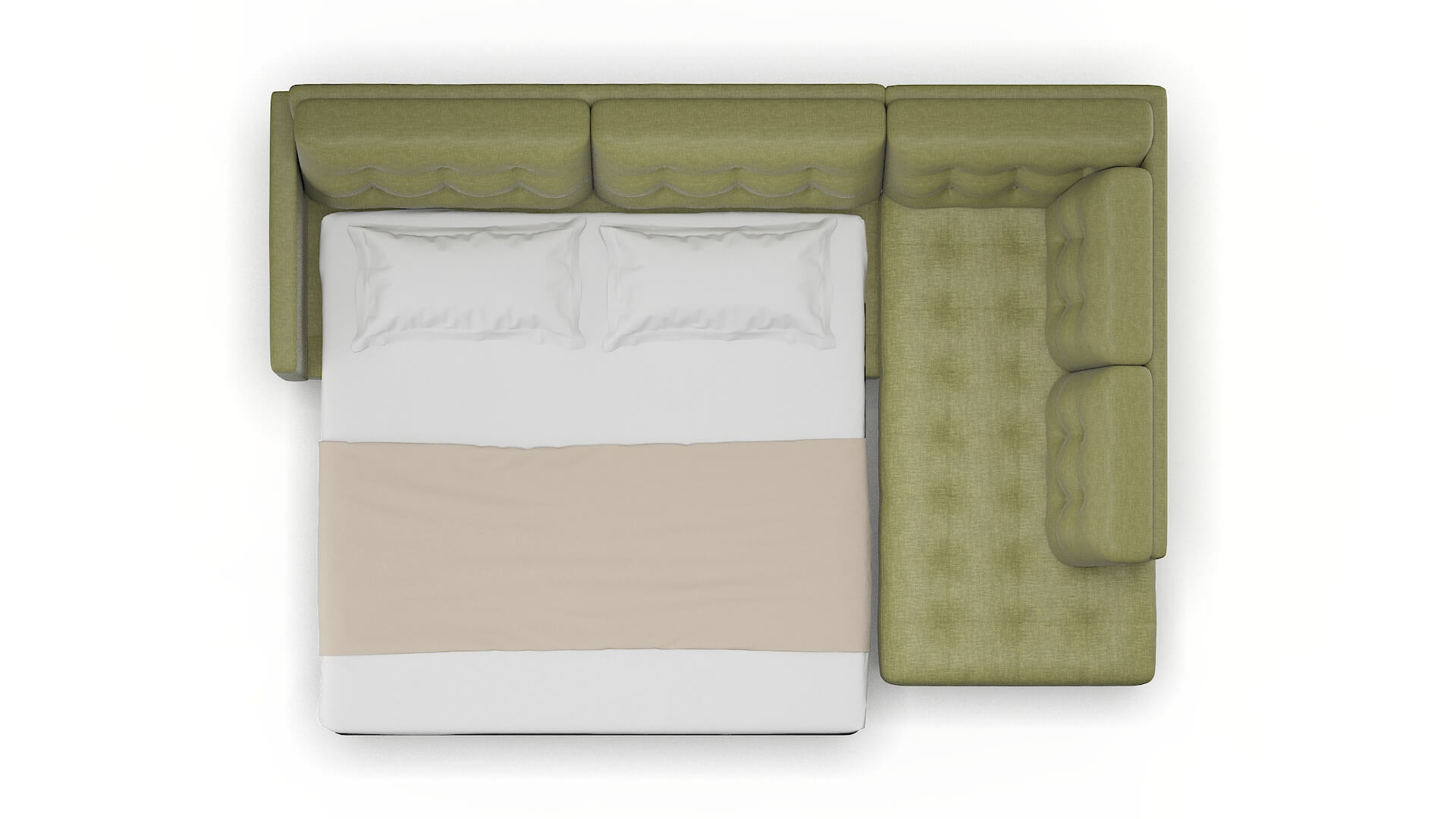 Oslo Leslie Lawn Panel Sleeper Espresso legs 3