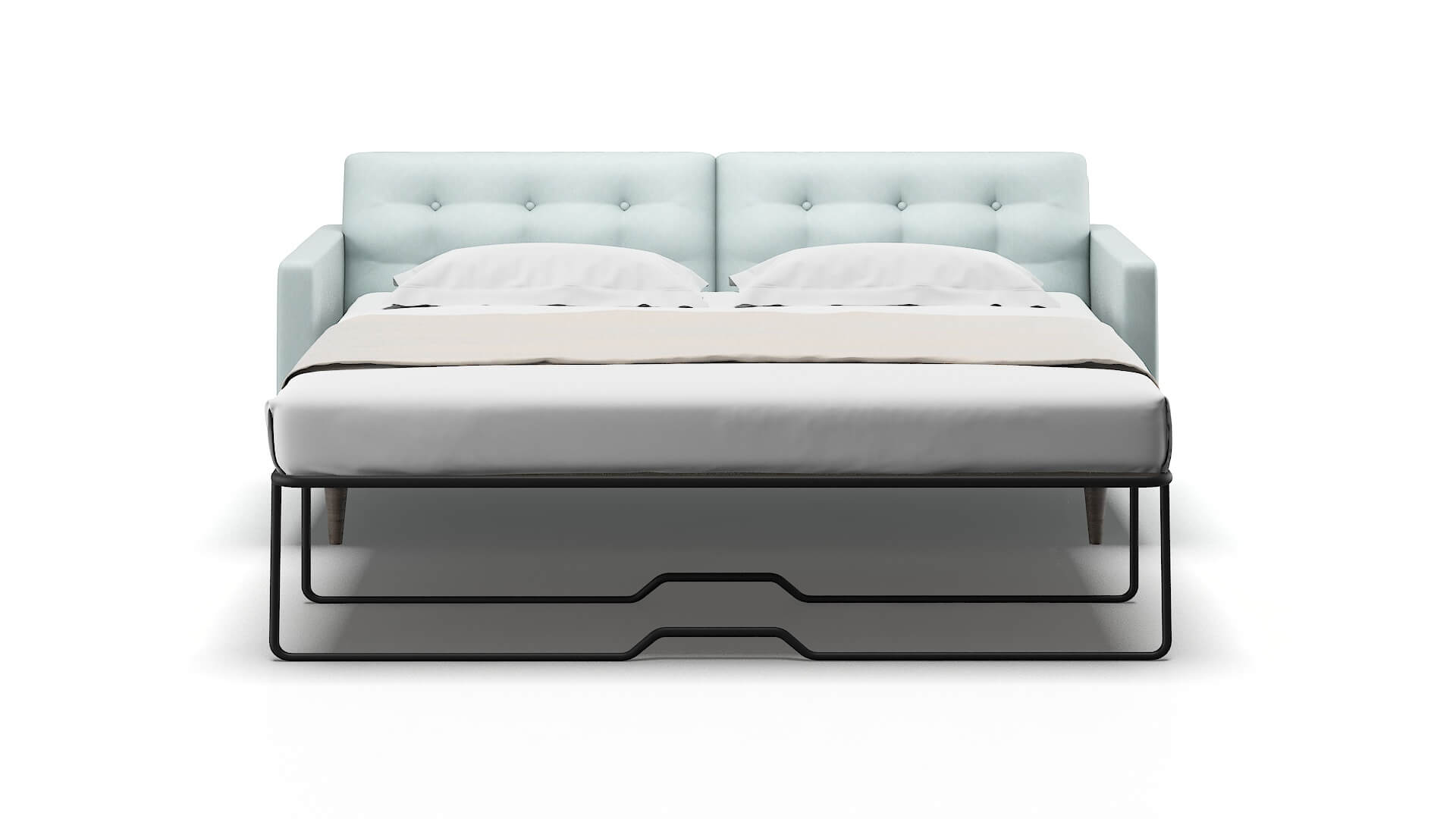 Oslo Leslie Robins_egg Sofa Sleeper Espresso legs 1