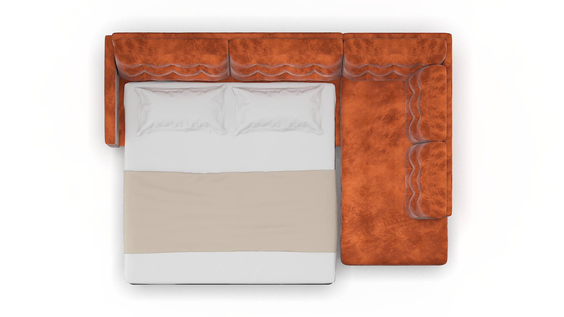 Oslo Loft Copper Panel Sleeper Espresso legs 3