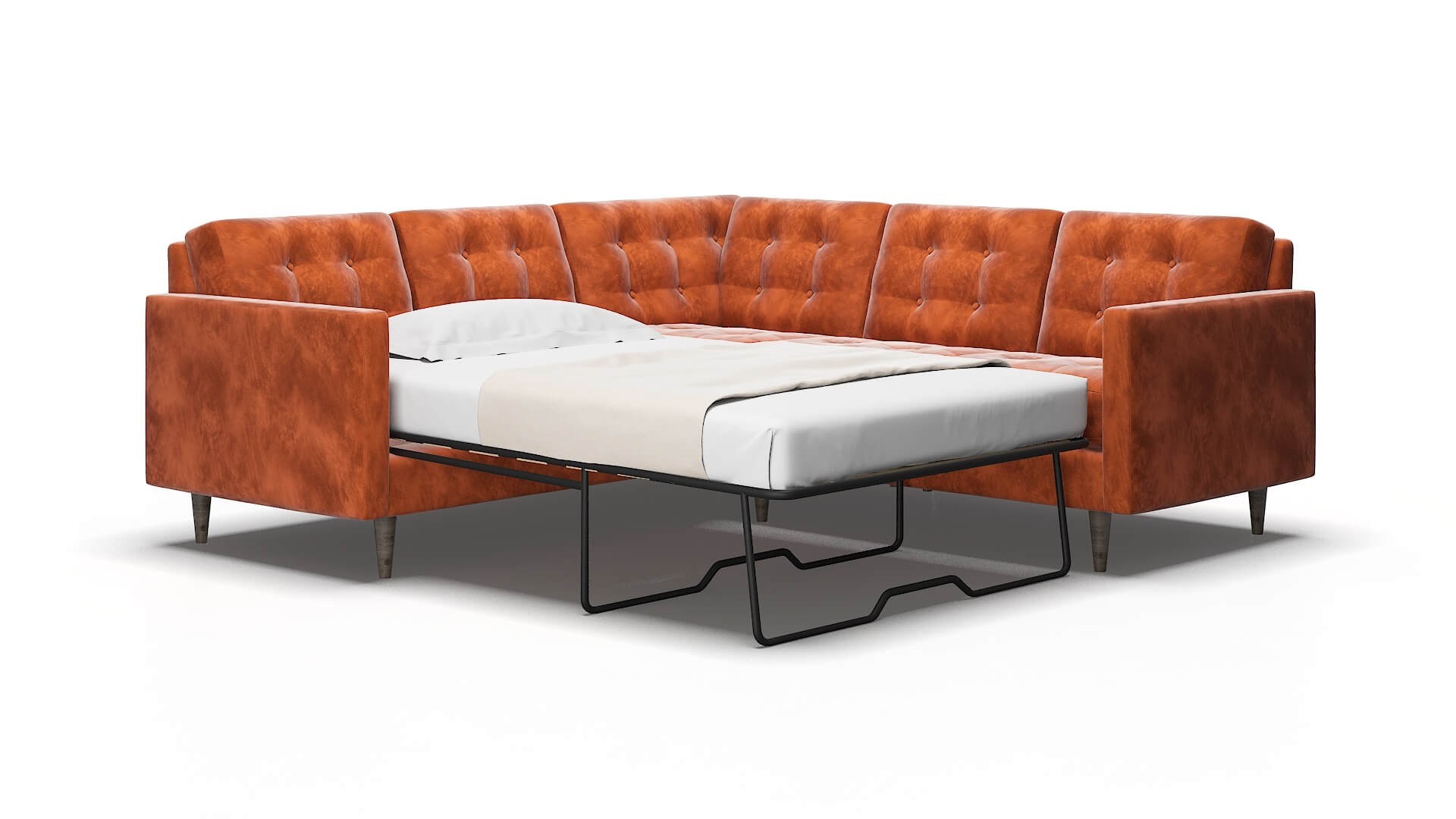 Oslo Loft copper Sectional sleeper Espresso Legs  2