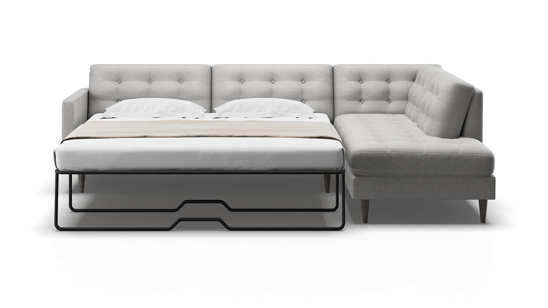 Oslo Malibu Dove Panel Sleeper Espresso legs 1