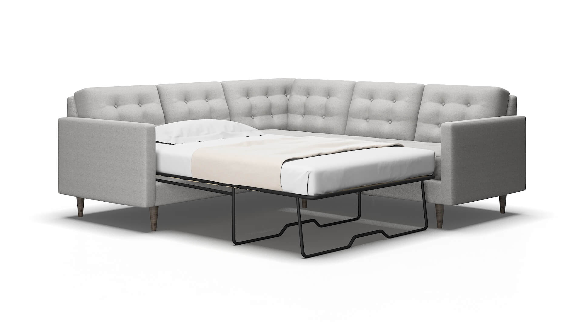 Oslo Malibu-dove Sectional sleeper Espresso Legs  2
