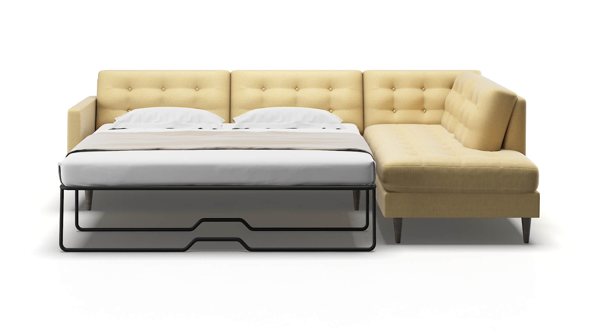 Oslo Malibu Maize Panel Sleeper Espresso legs 1