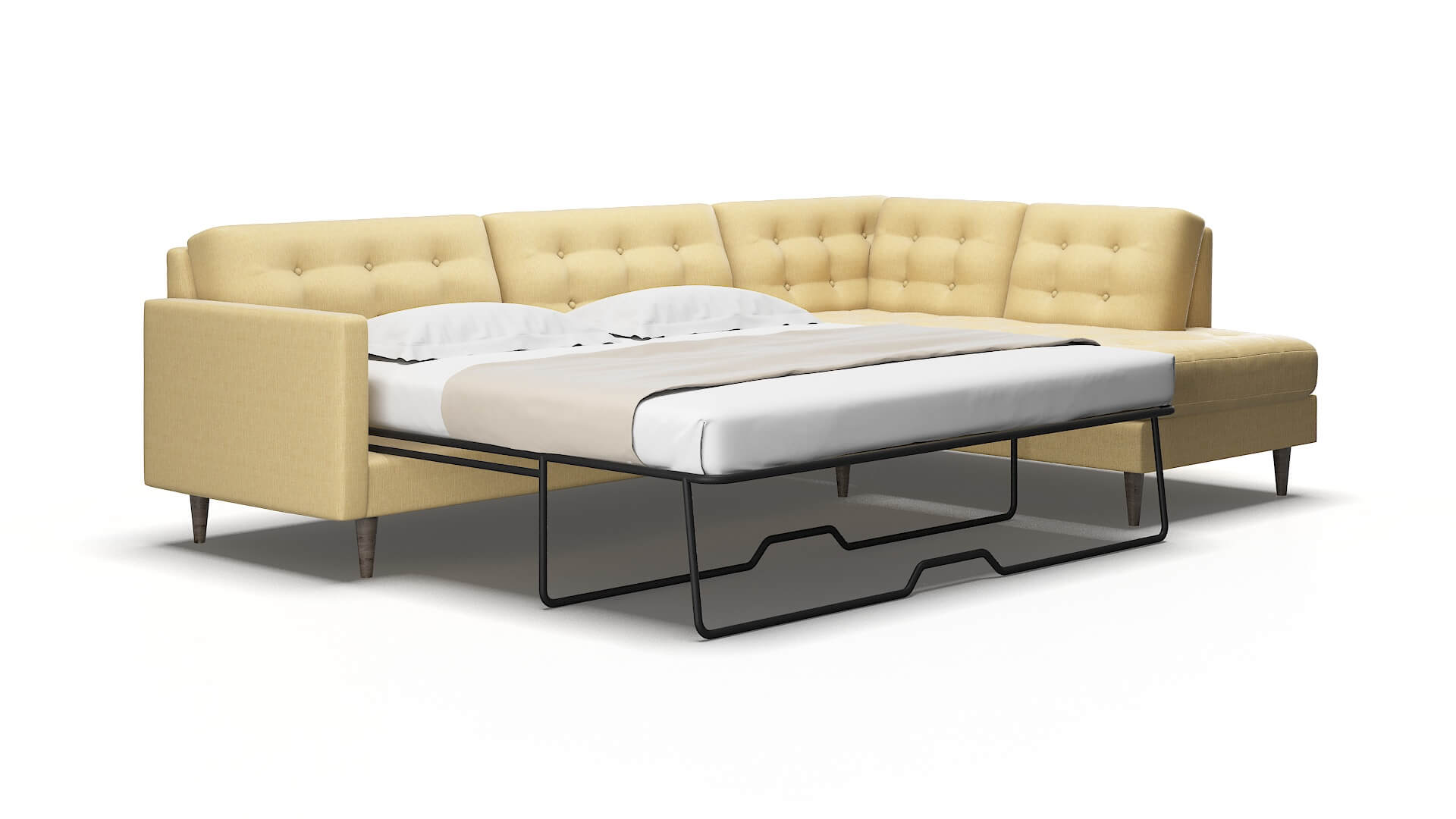 Oslo Malibu Maize Panel Sleeper Espresso legs 2