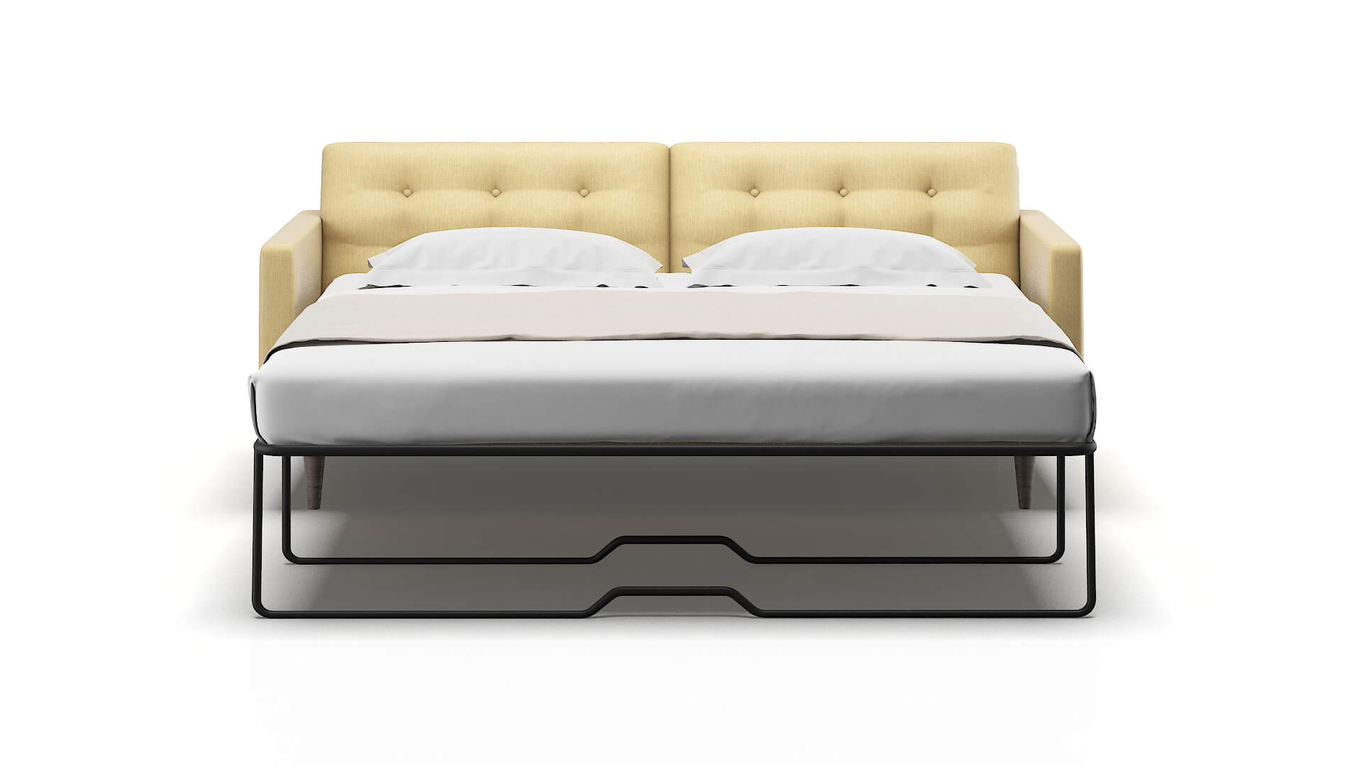 Oslo Malibu Maize Sofa Sleeper Espresso legs 1