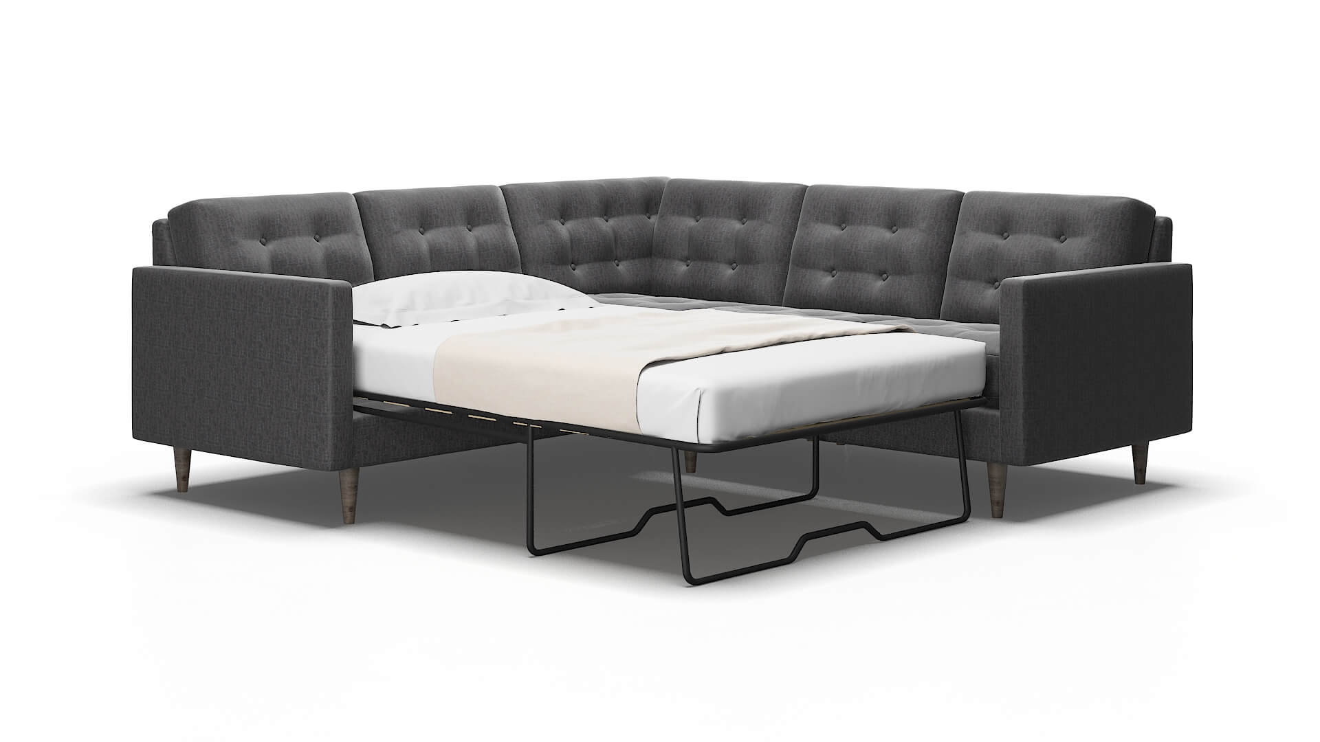 Oslo Marcy Baltic Sectional Sleeper Espresso legs 2