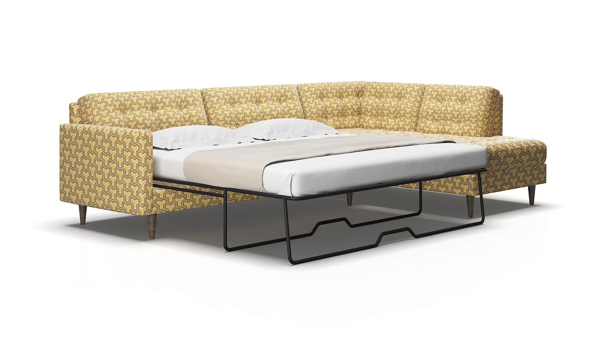 Oslo Merci dijon Panel sleeper Espresso Legs  2