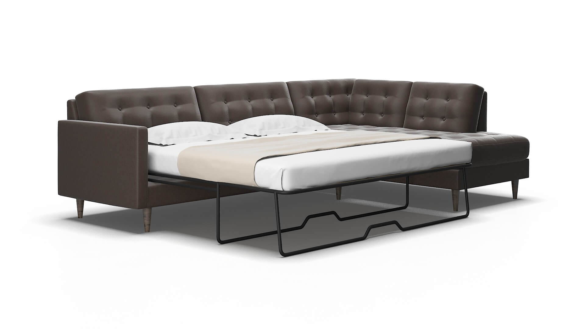 Oslo Naples graphite Panel sleeper Espresso Legs  2