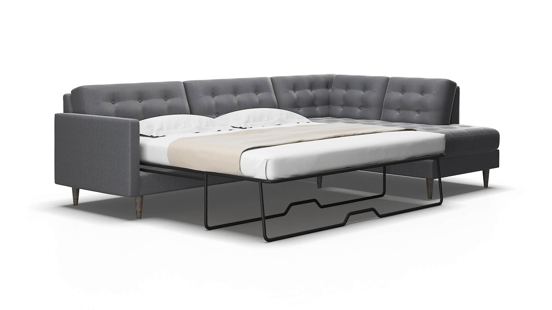 Oslo Notion graphite Panel sleeper Espresso Legs  2