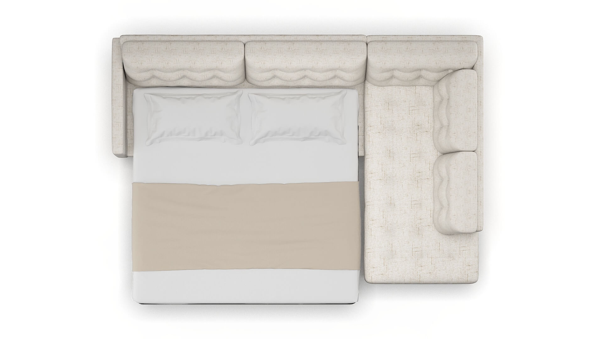 Oslo Oceanside Natural Panel Sleeper Espresso legs 3