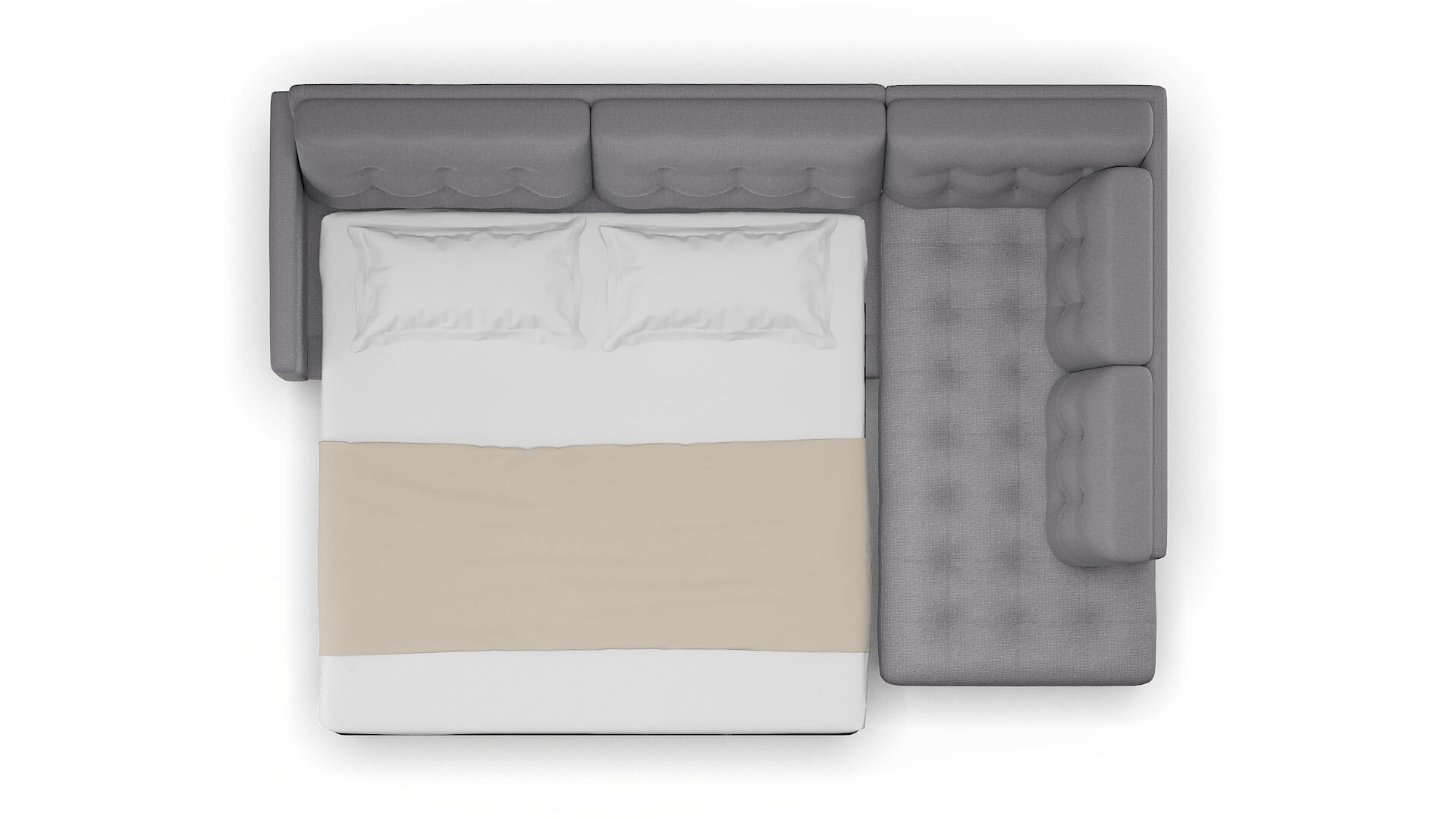 Oslo Parker Ash Panel Sleeper Espresso legs 3