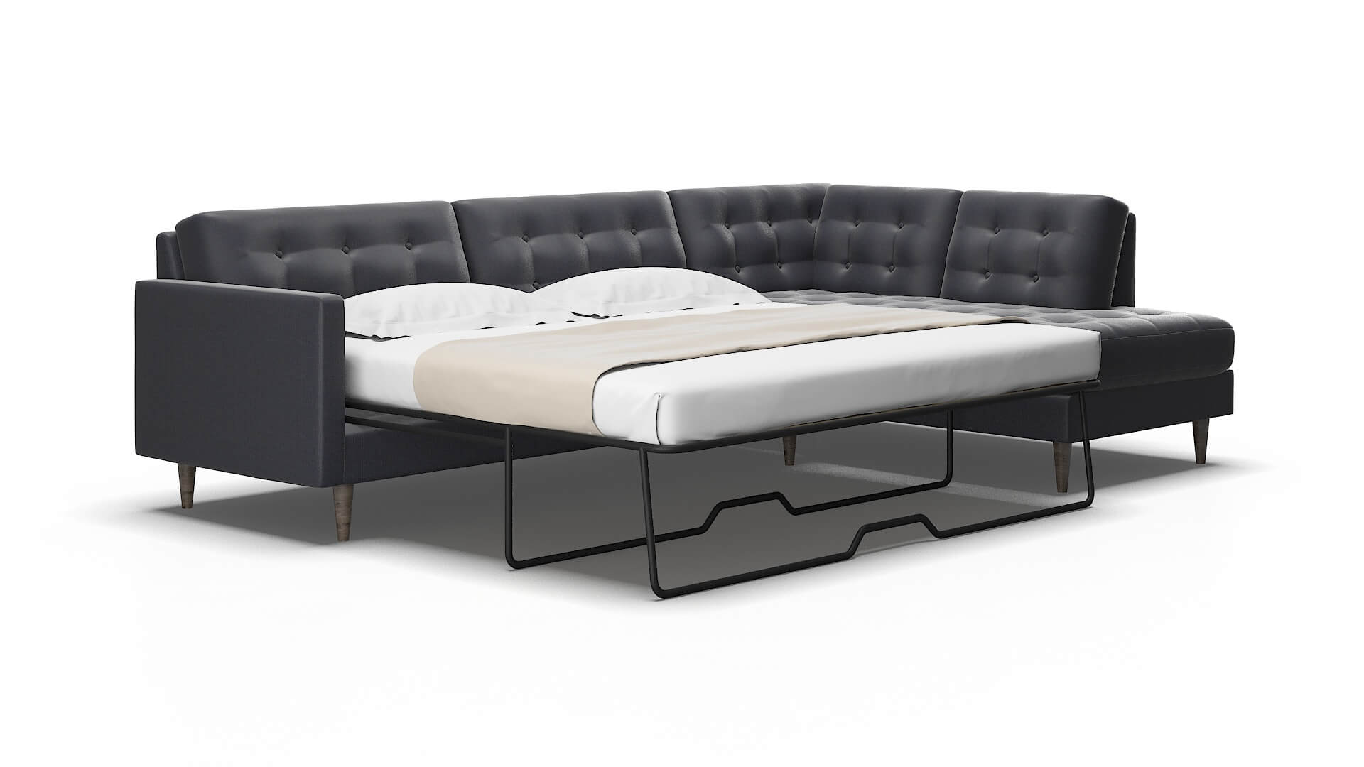 Oslo Parker Midnight Panel Sleeper Espresso legs 2