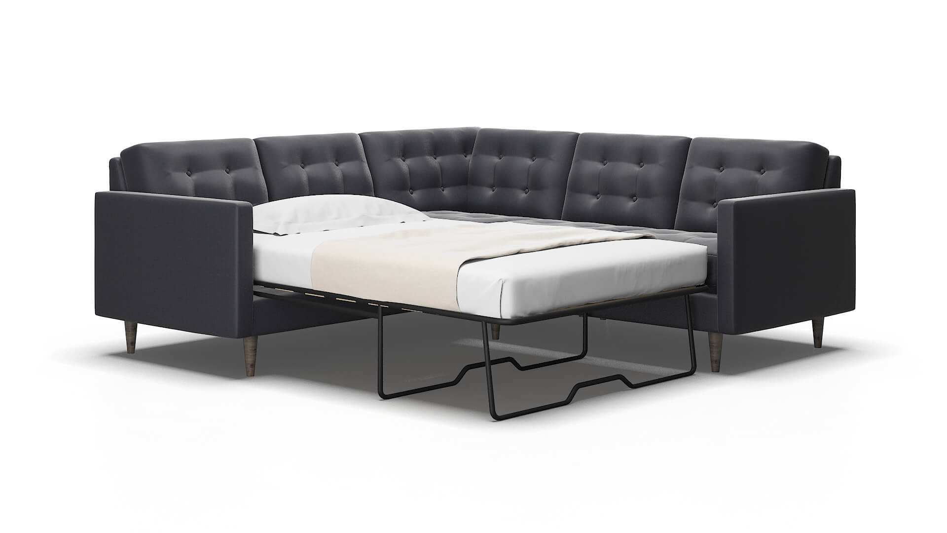 Oslo Parker midnight Sectional sleeper Espresso Legs  2