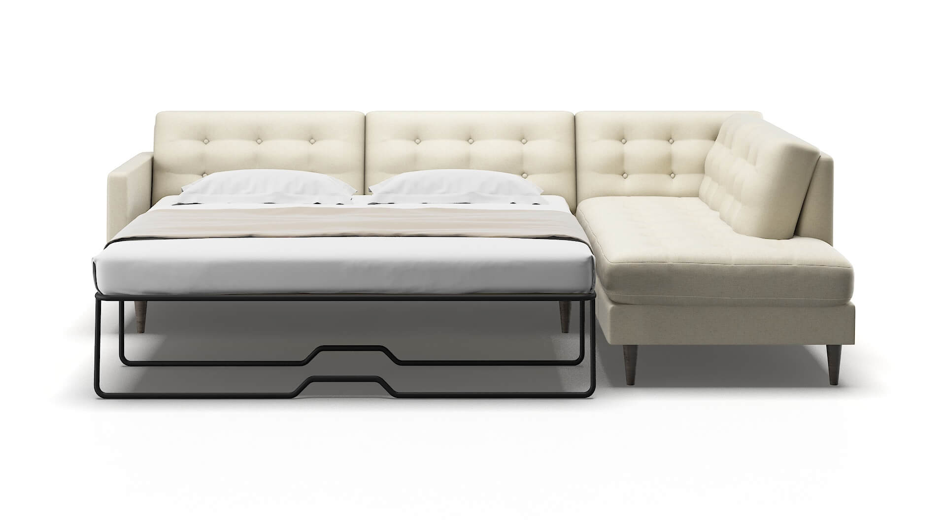 Oslo Phoenix Ivory Panel Sleeper Espresso legs 1