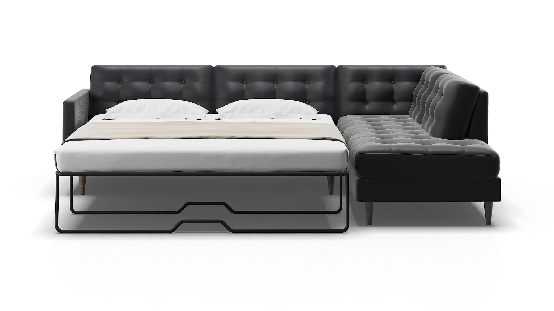 Oslo Redondo Navy Panel Sleeper Espresso legs 1