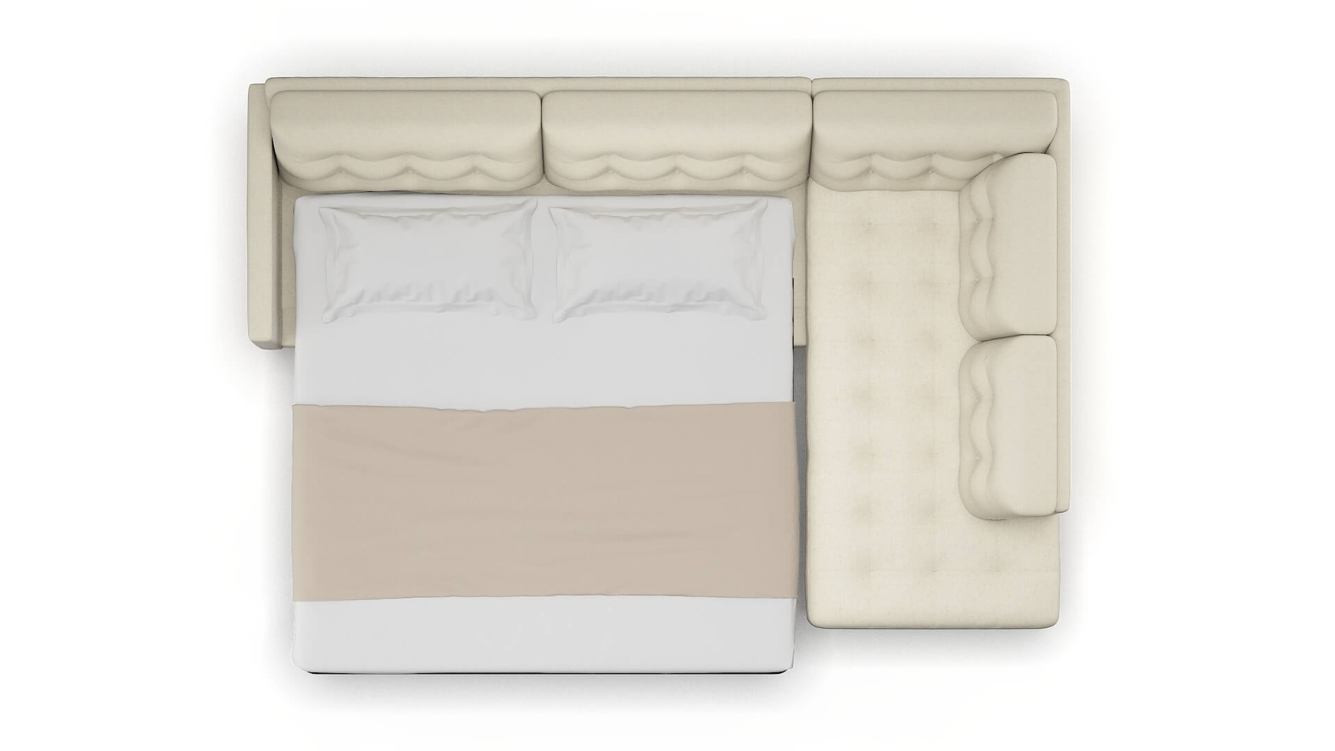 Oslo Redondo Oyster Panel Sleeper Espresso legs 3