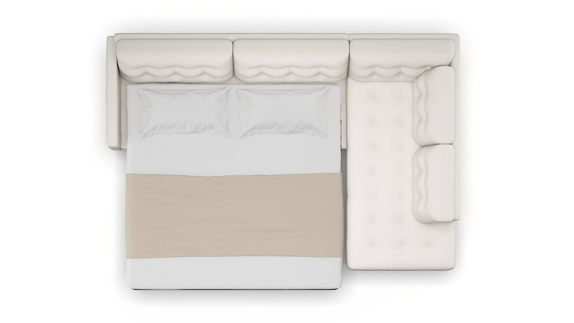 Oslo Redondo Pearl Panel Sleeper Espresso legs 3