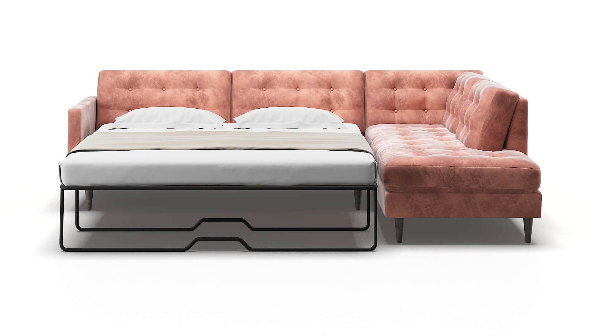 Oslo Royale Blush Panel Sleeper Espresso legs 1