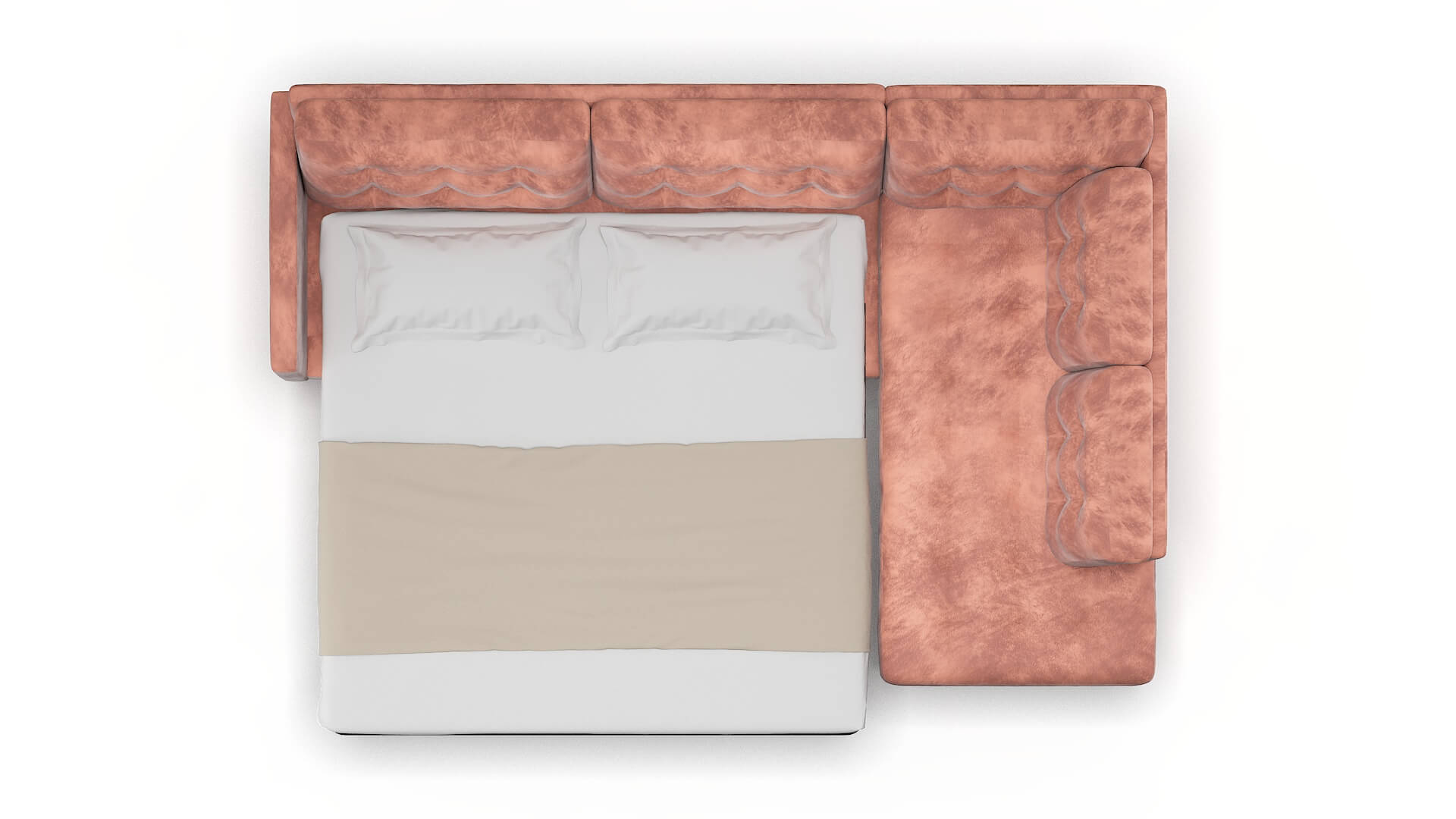 Oslo Royale Blush Panel Sleeper Espresso legs 3
