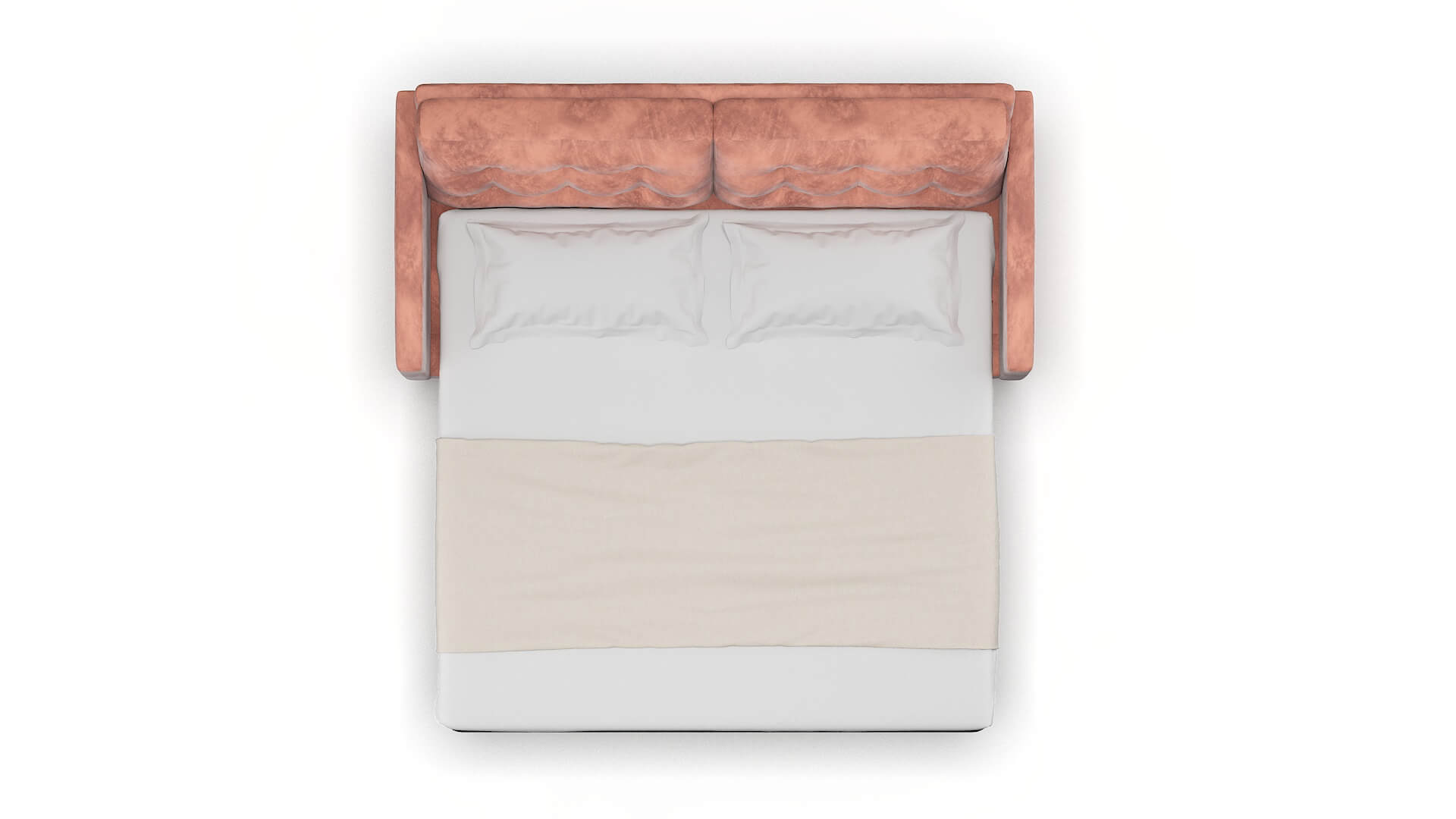 Oslo Royale Blush Sofa Sleeper Espresso legs 3