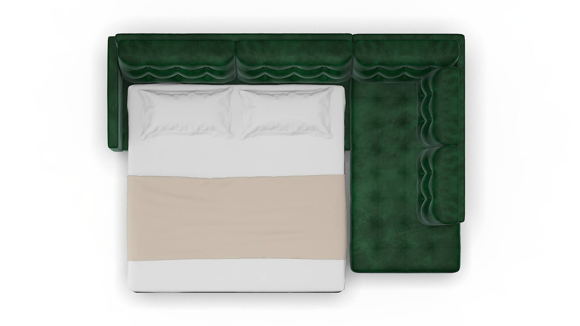 Oslo Royale Evergreen Panel Sleeper Espresso legs 3