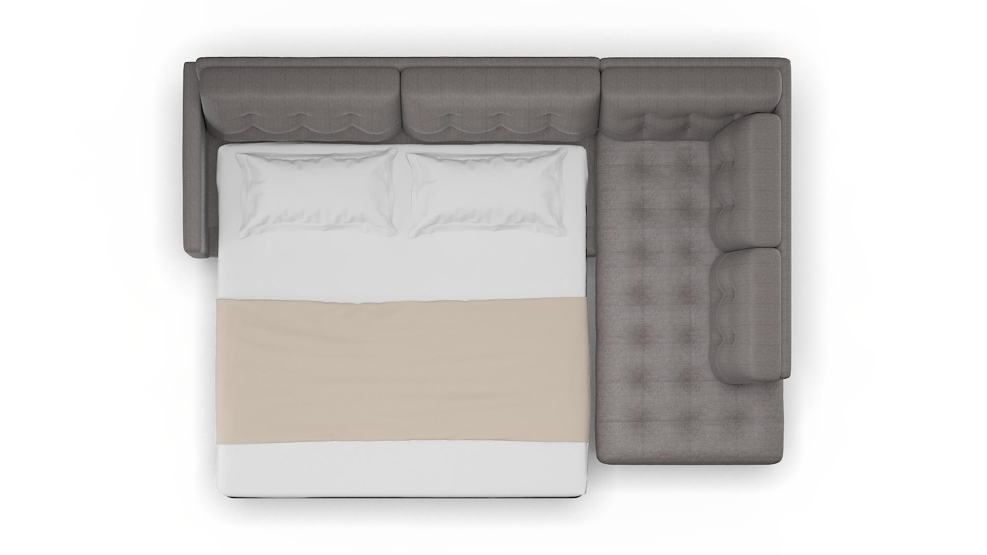 Oslo Sasha Granite Panel Sleeper Espresso legs 3